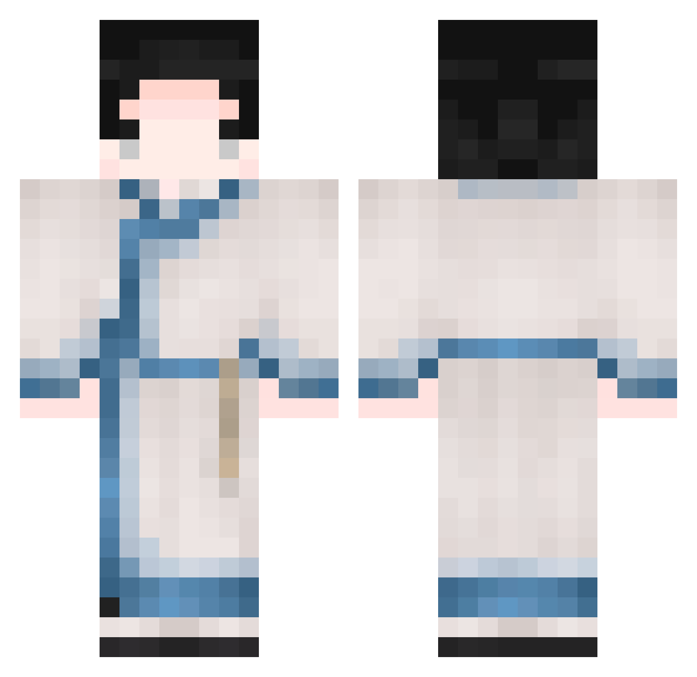 Aeldor_Wildlife Minecraft skin, front and back view