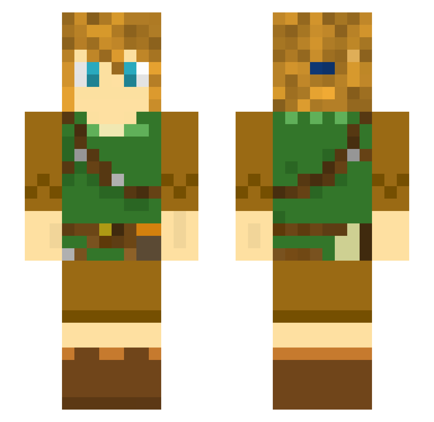 TackyAsteroid Minecraft skin, front and back view