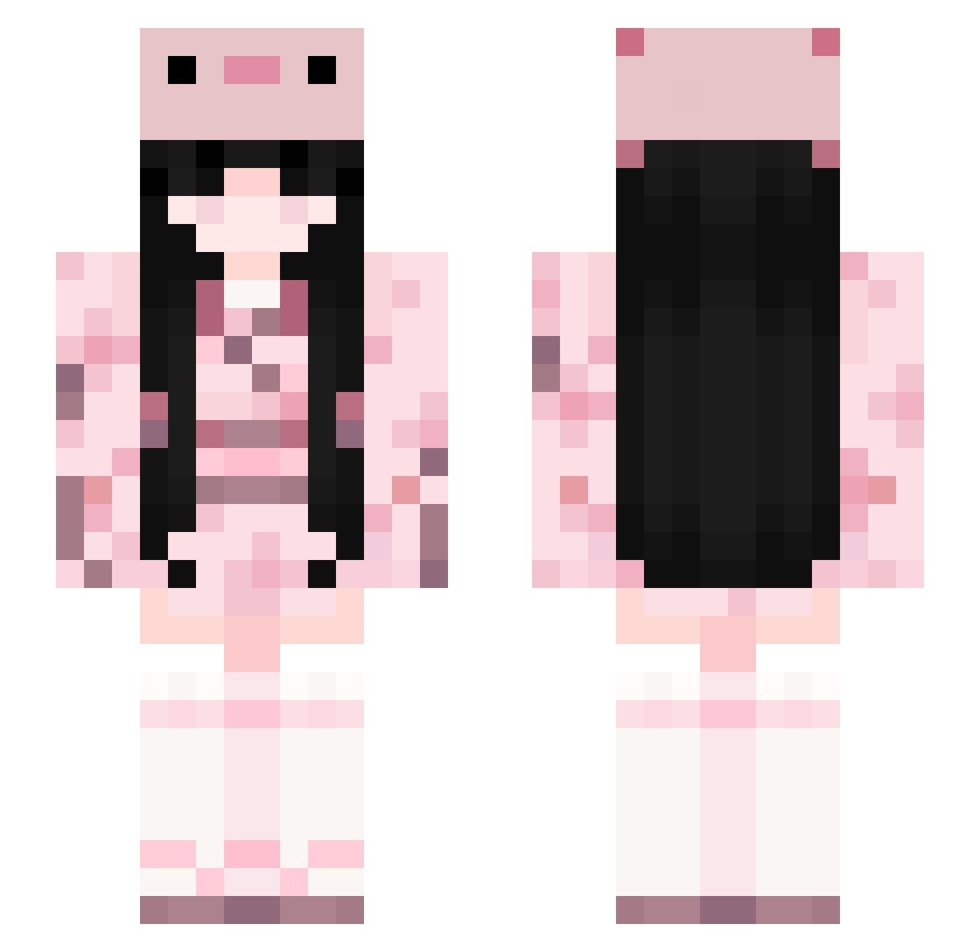 chiyoka416 Minecraft skin, front and back view