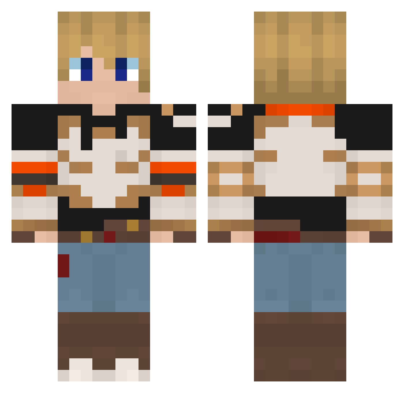 goldfishmp4 Minecraft skin, front and back view