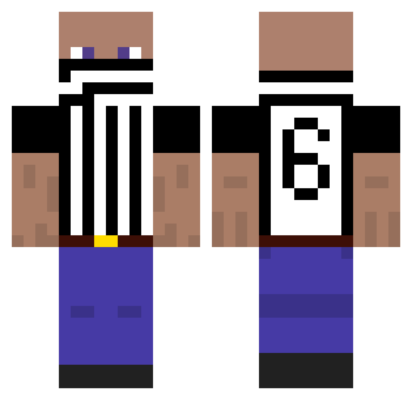IzPrincipa_ Minecraft skin, front and back view