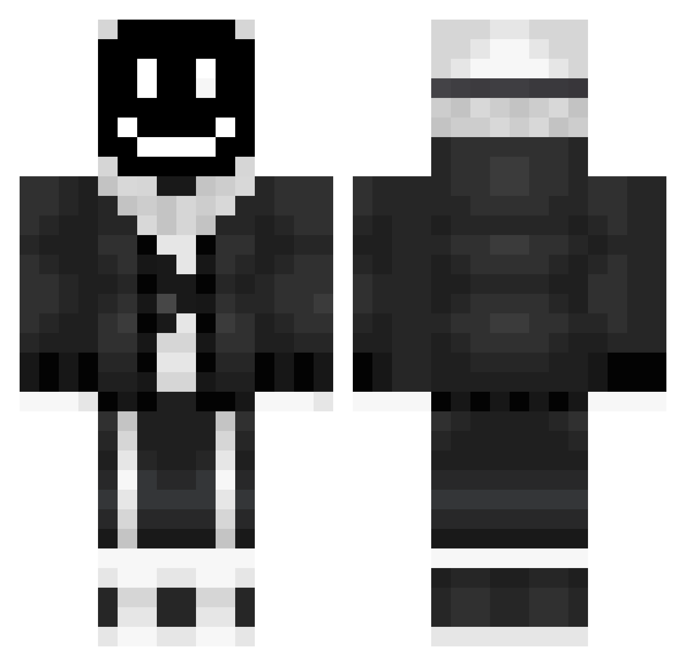 Samuel1234 Minecraft skin, front and back view
