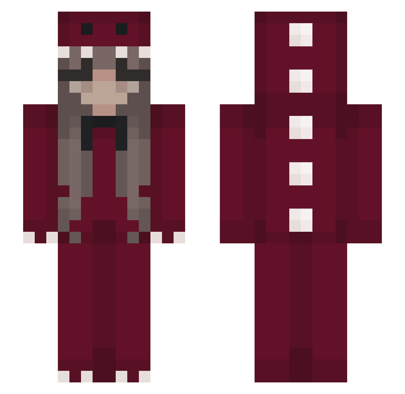 Joly Minecraft skin, front and back view