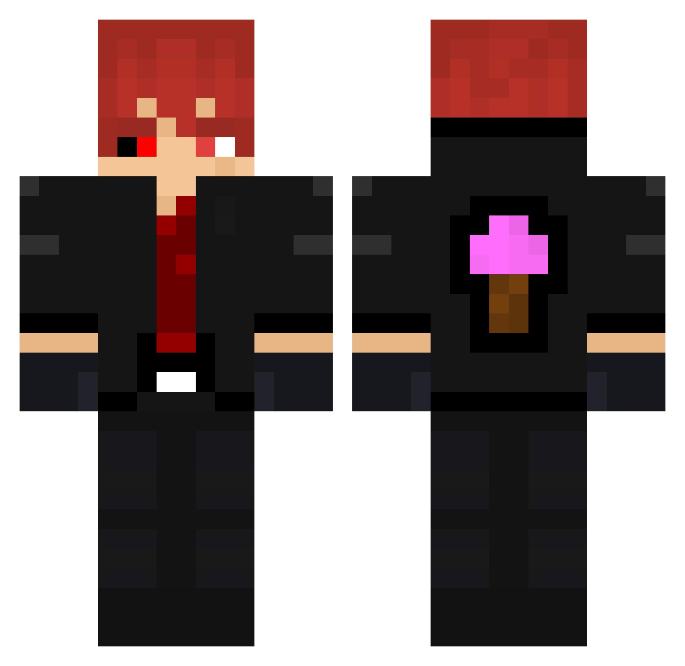 paulossette Minecraft skin, front and back view