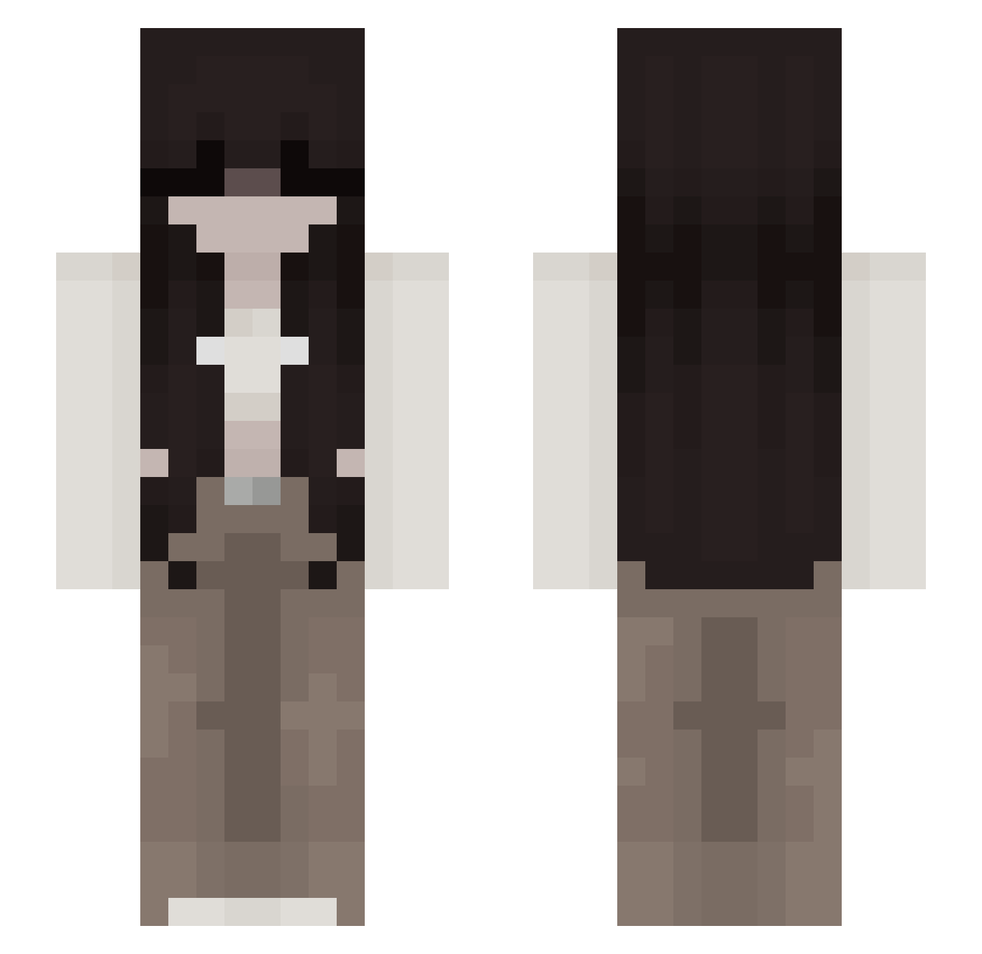 slappenplasser Minecraft skin, front and back view