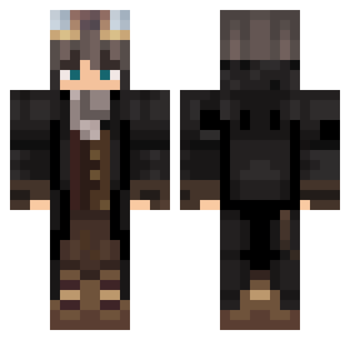 RiTazU_ Minecraft skin, front and back view