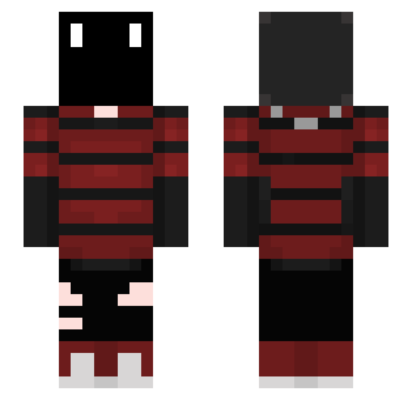 zSunshine Minecraft skin, front and back view