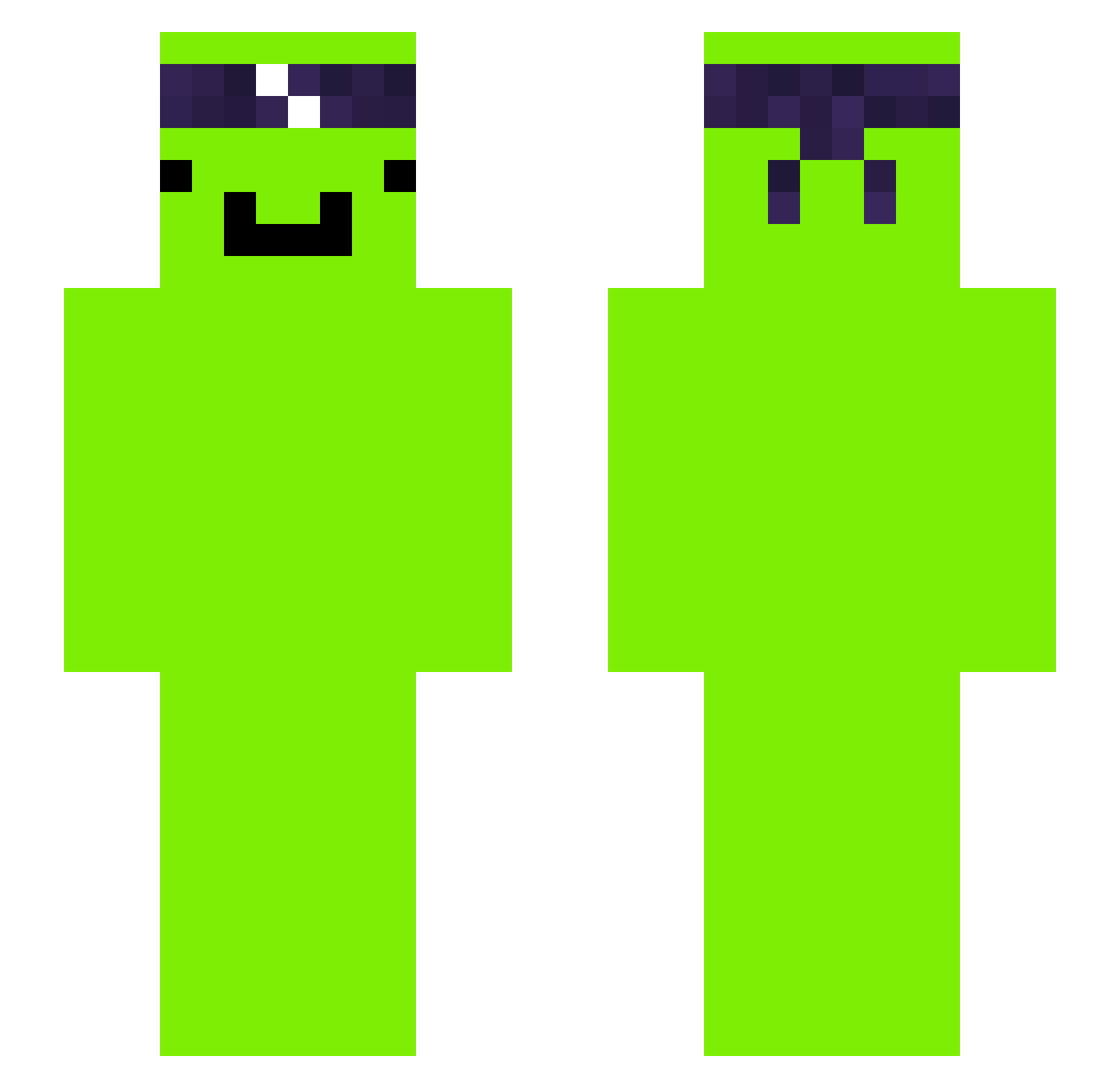 ItsNuggetMc Minecraft skin, front and back view
