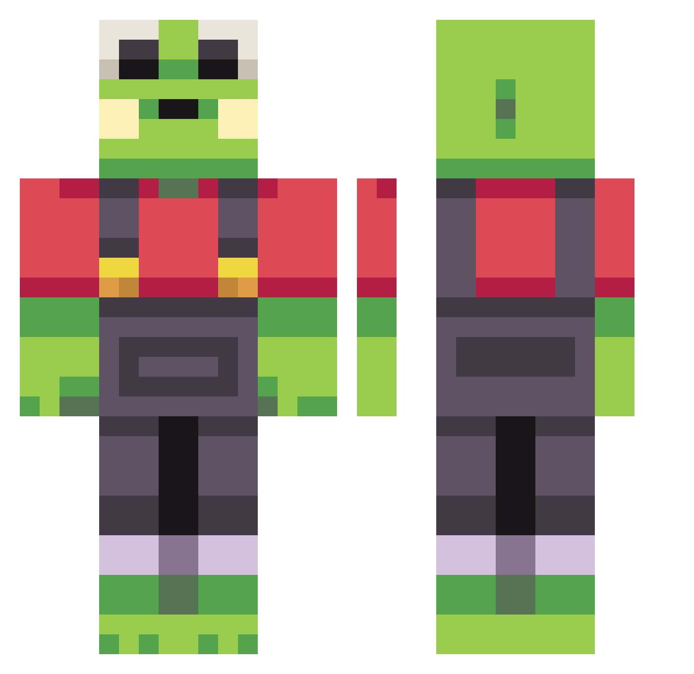 Rex_Fury7 Minecraft skin, front and back view