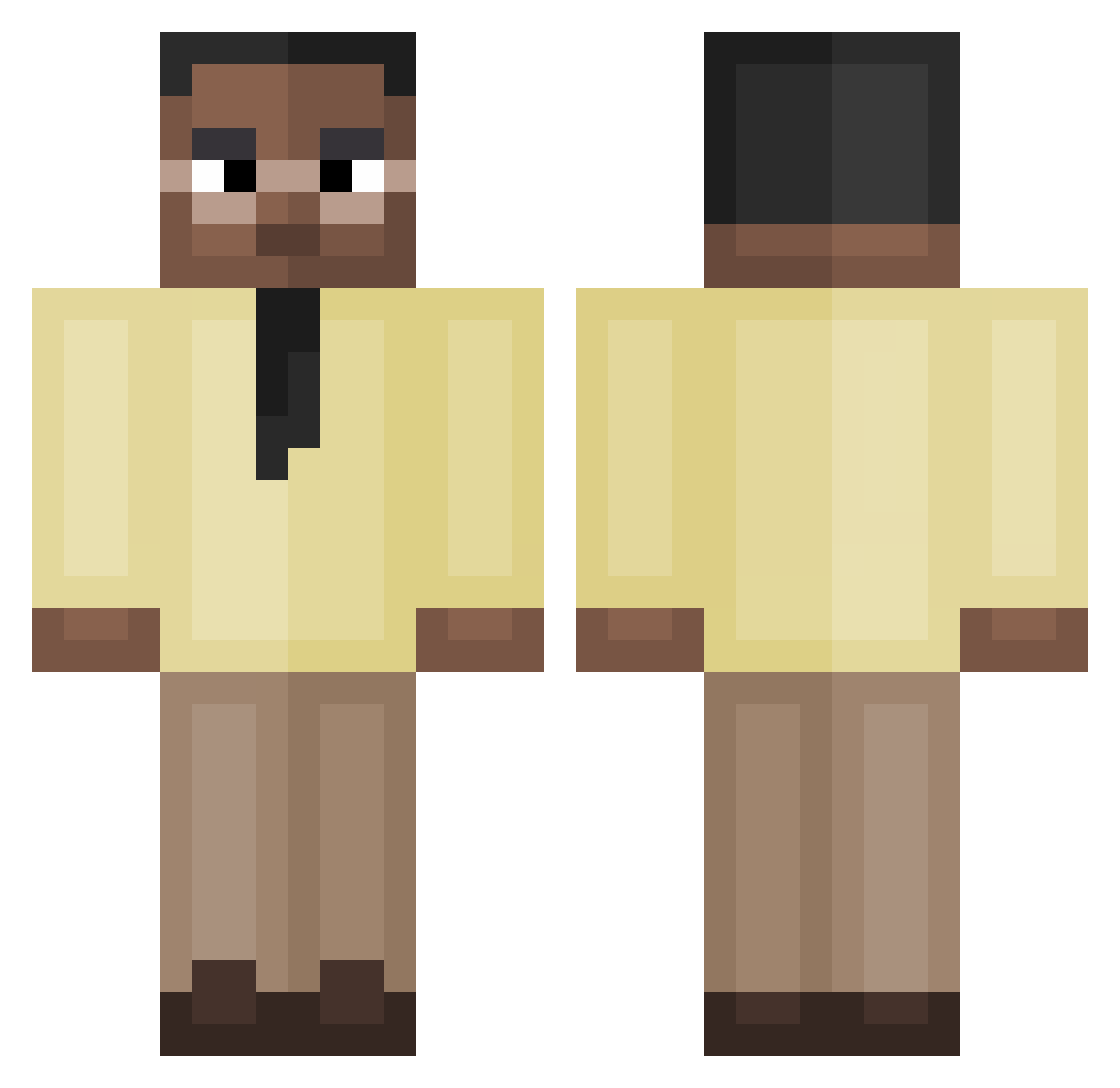 ChevyXLgamer Minecraft skin, front and back view