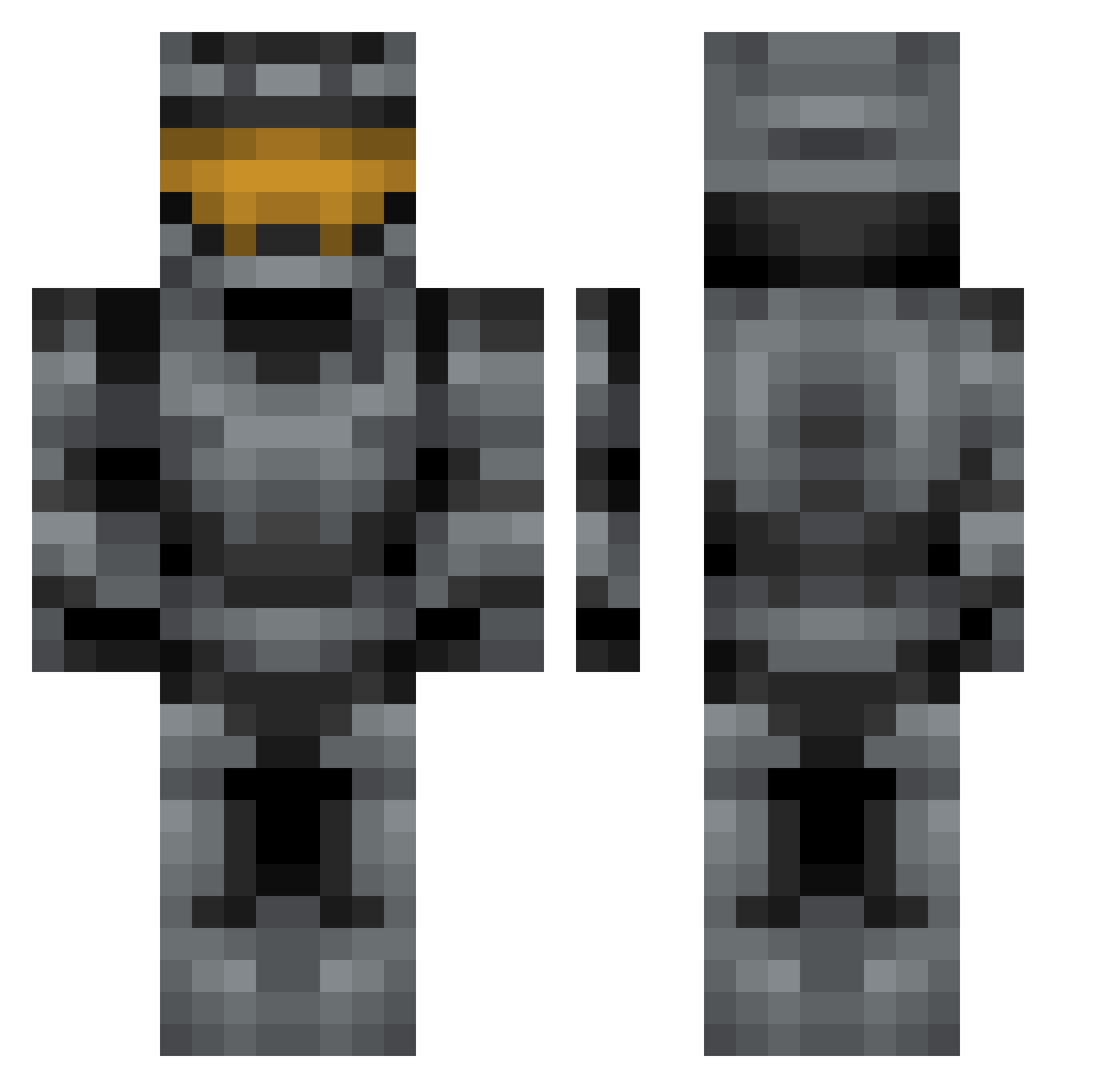 TRexman007 Minecraft skin, front and back view