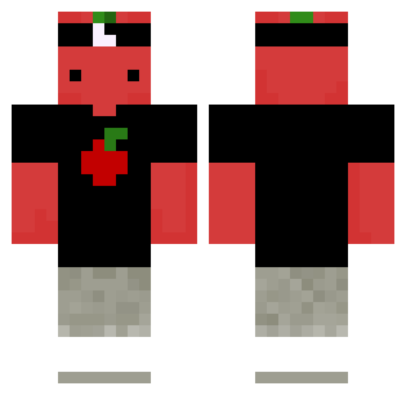 Mkuting Minecraft skin, front and back view