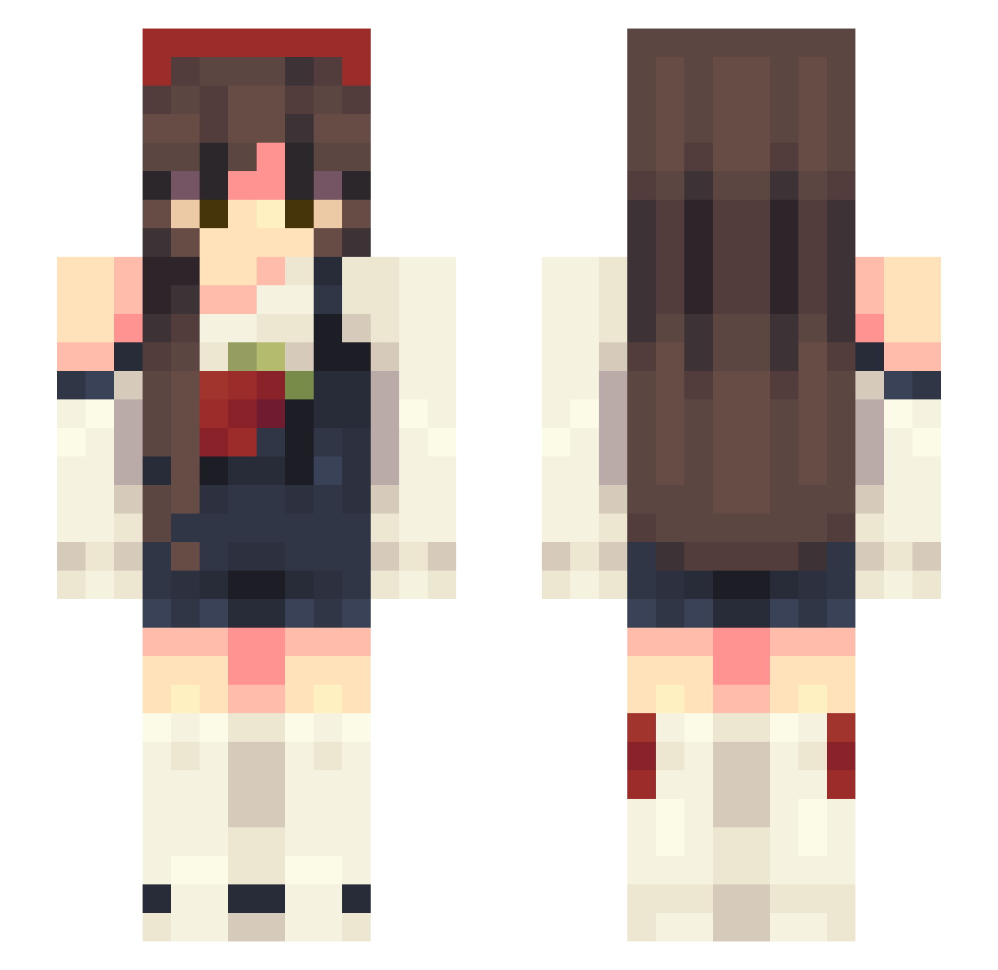 KleinerKnoedel7 Minecraft skin, front and back view