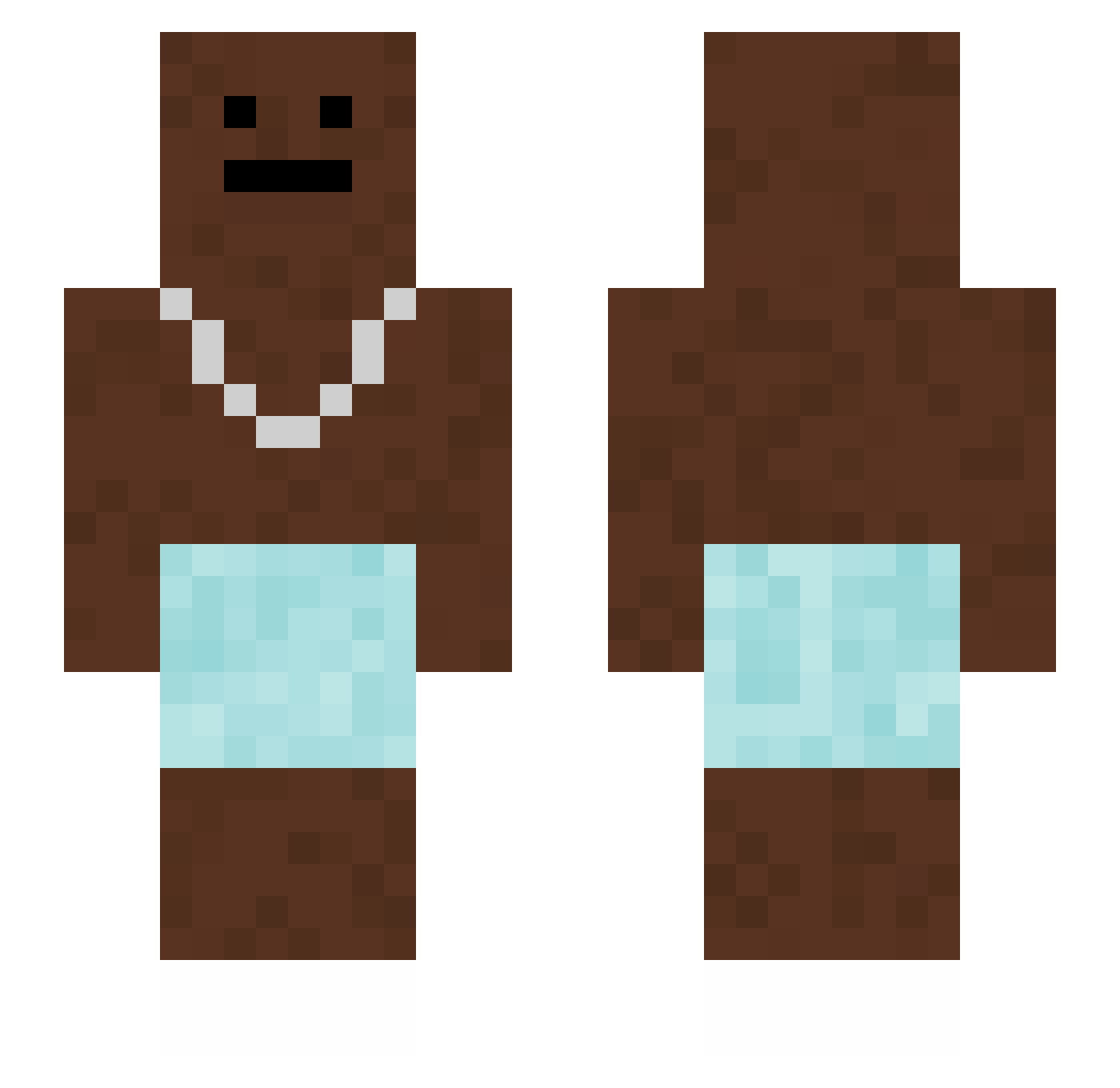 hahamitbedacht Minecraft skin, front and back view