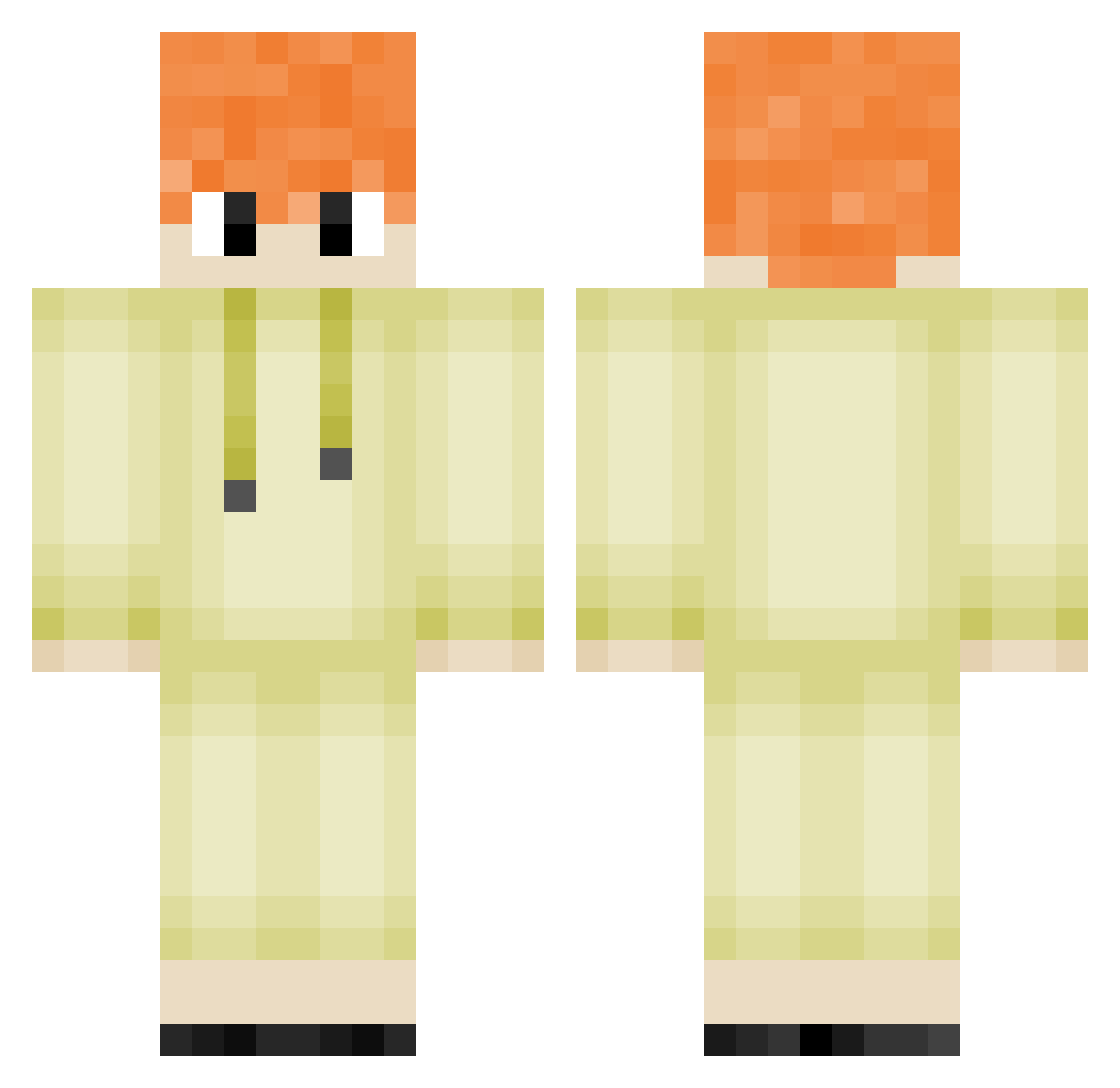 YOONWOOC Minecraft skin, front and back view