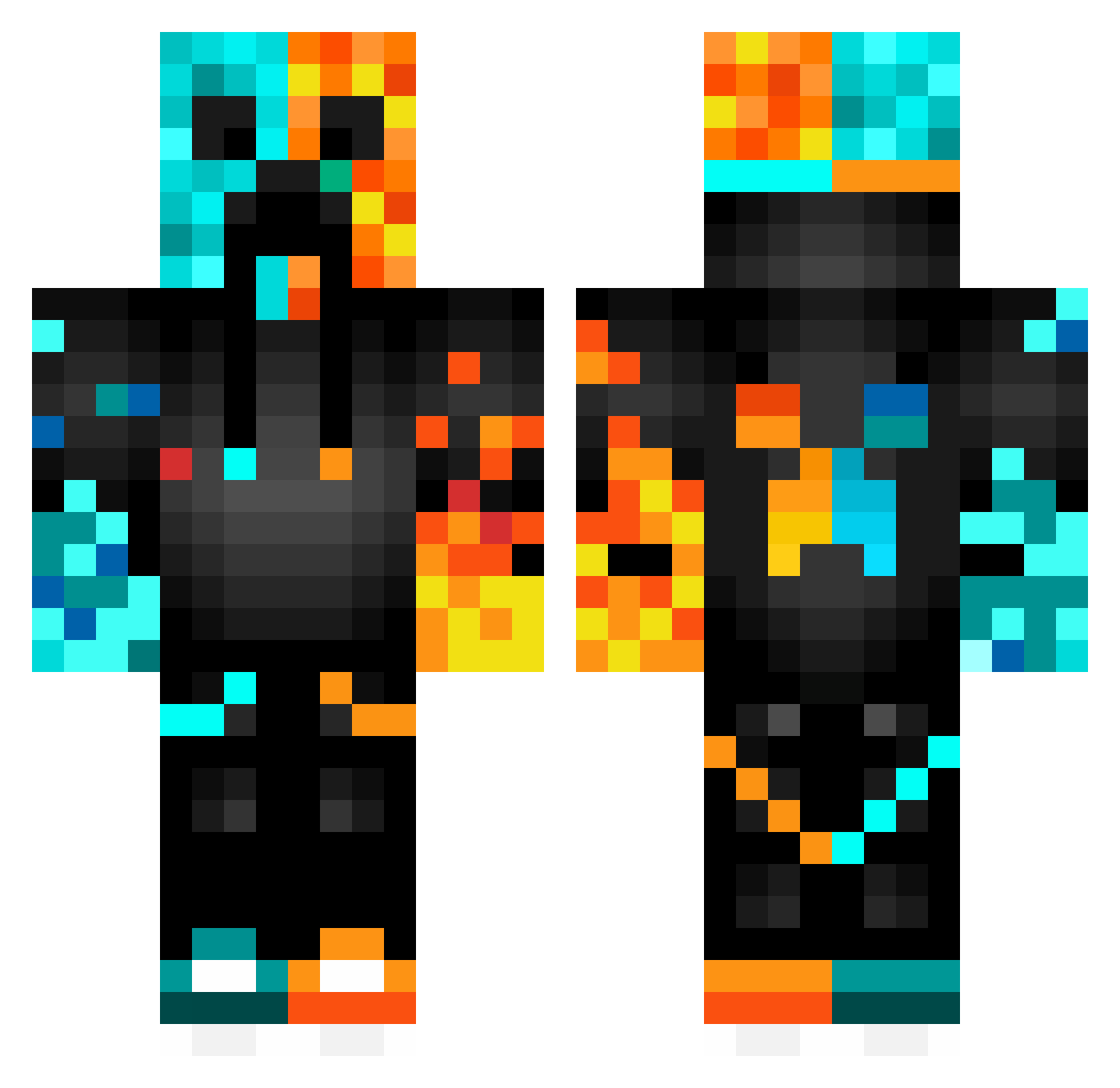 Zgamerr Minecraft skin, front and back view