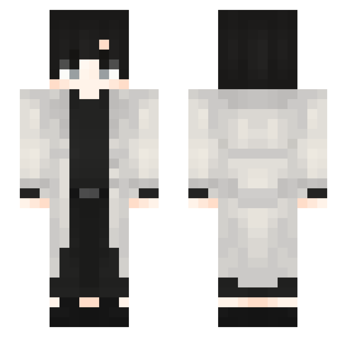 2Utang2 Minecraft skin, front and back view