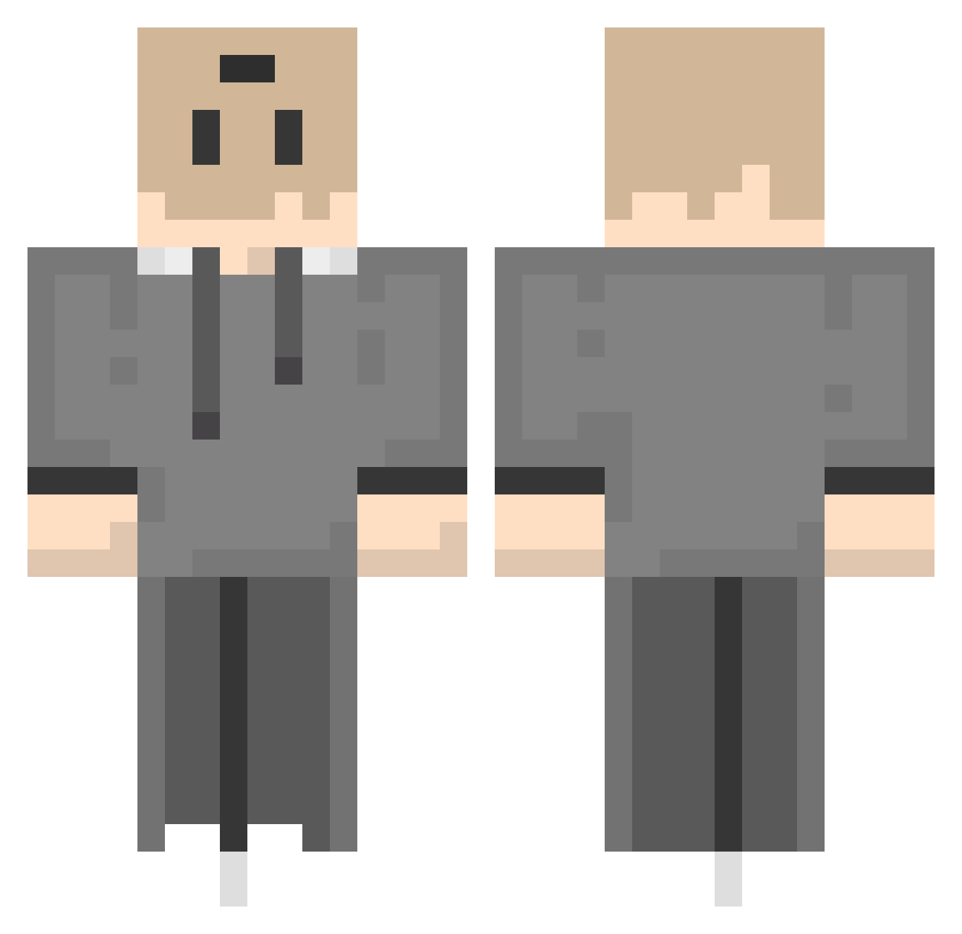 Maybe_One Minecraft skin, front and back view