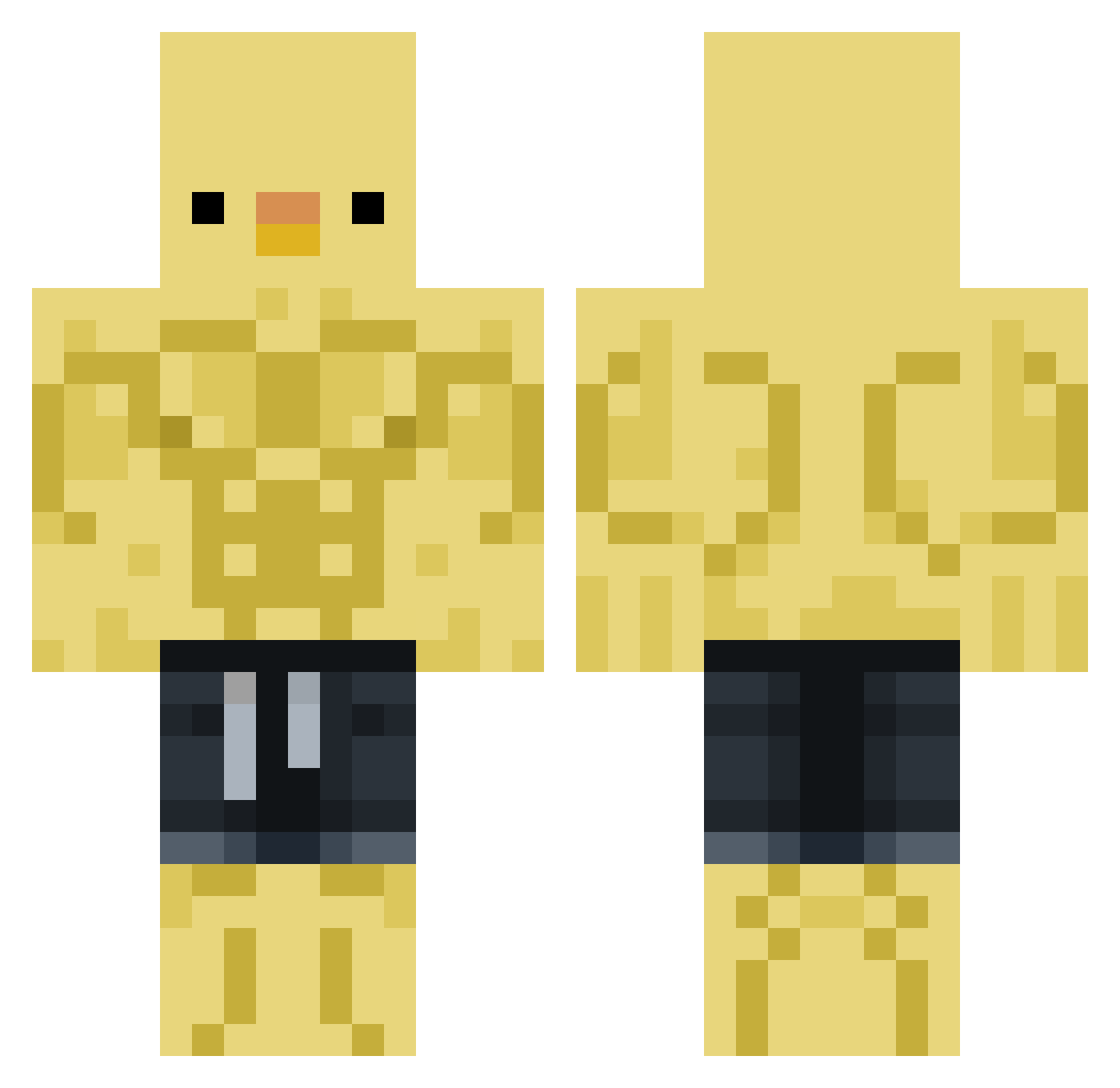 kiy0sHi Minecraft skin, front and back view