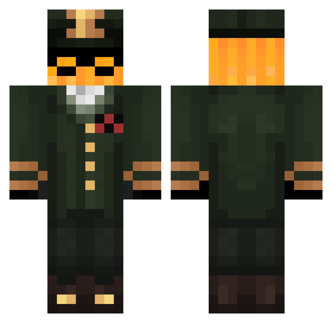 DrFire03 Minecraft skin, front and back view