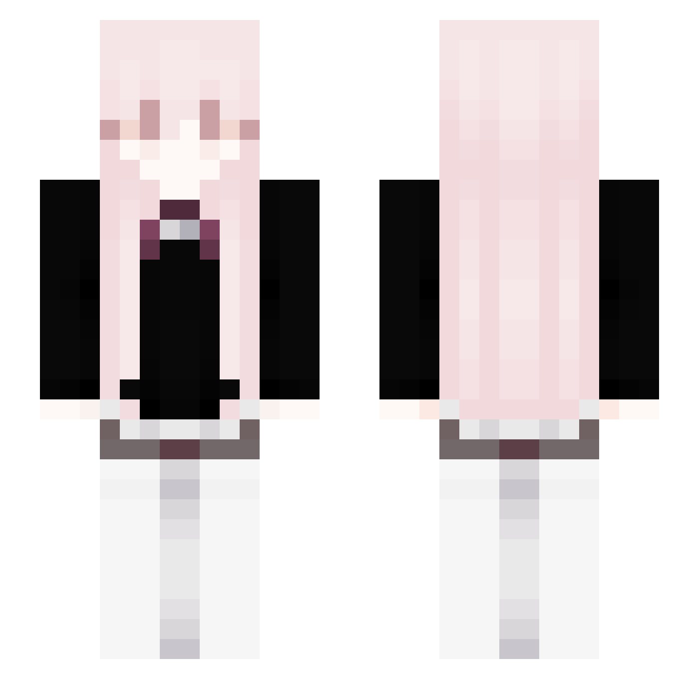 girlygirldnt Minecraft skin, front and back view