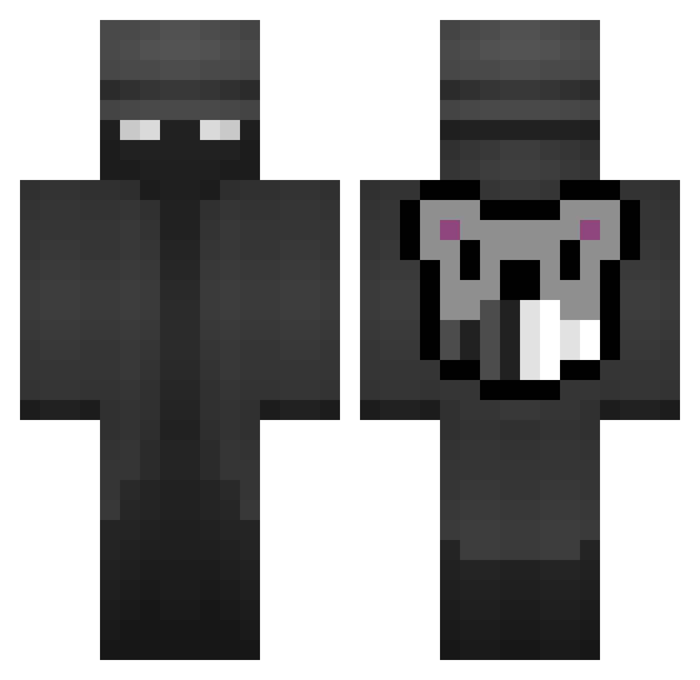 romia123 Minecraft skin, front and back view
