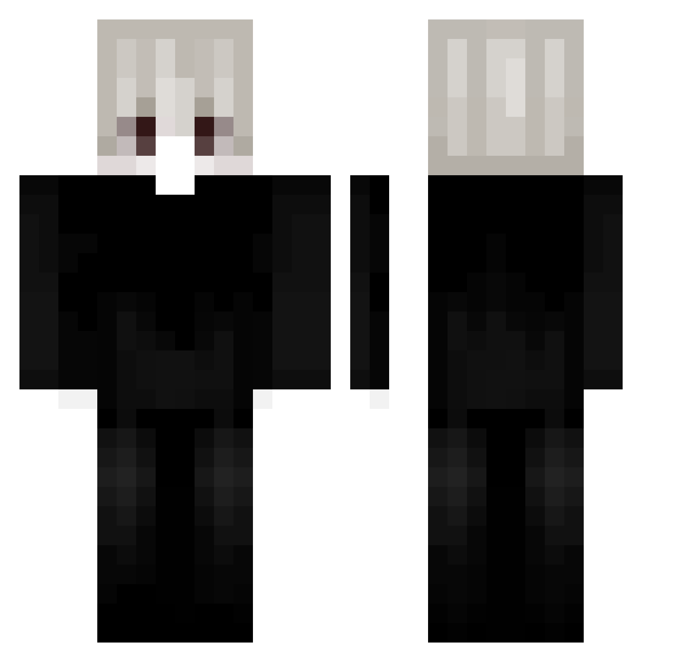 sh1nr_0 Minecraft skin, front and back view