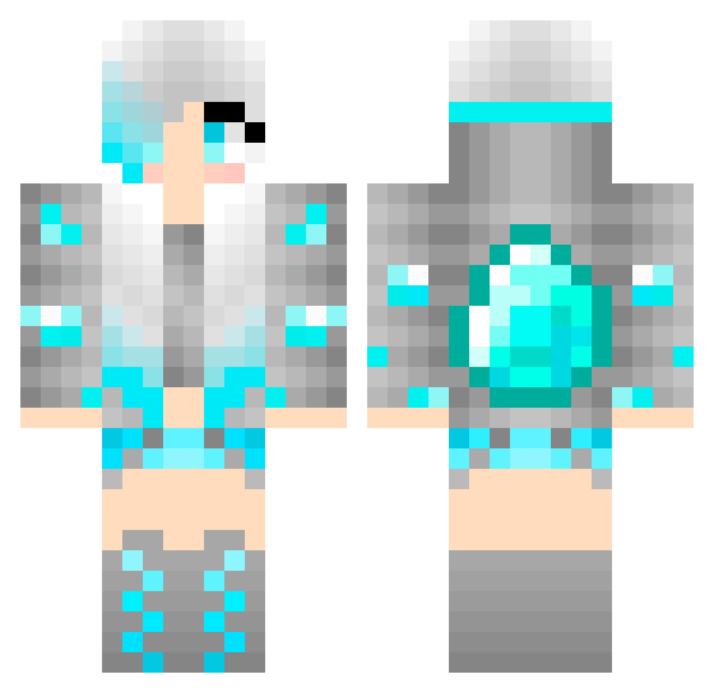 Jolyn Minecraft skin, front and back view