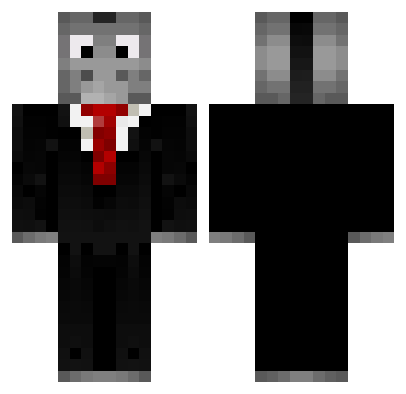Lordofdafroggies Minecraft skin, front and back view