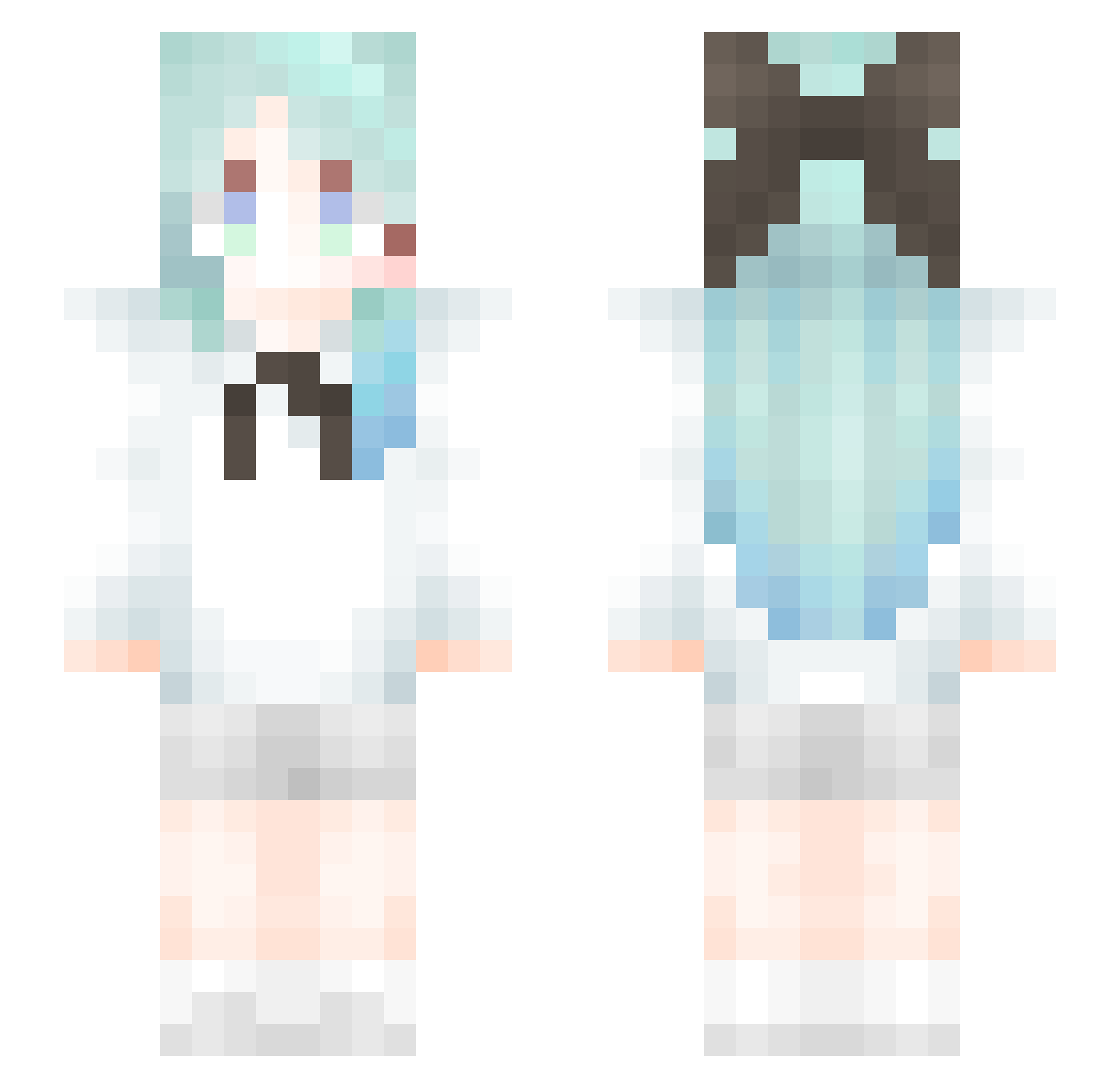 Xuan_LingY Minecraft skin, front and back view