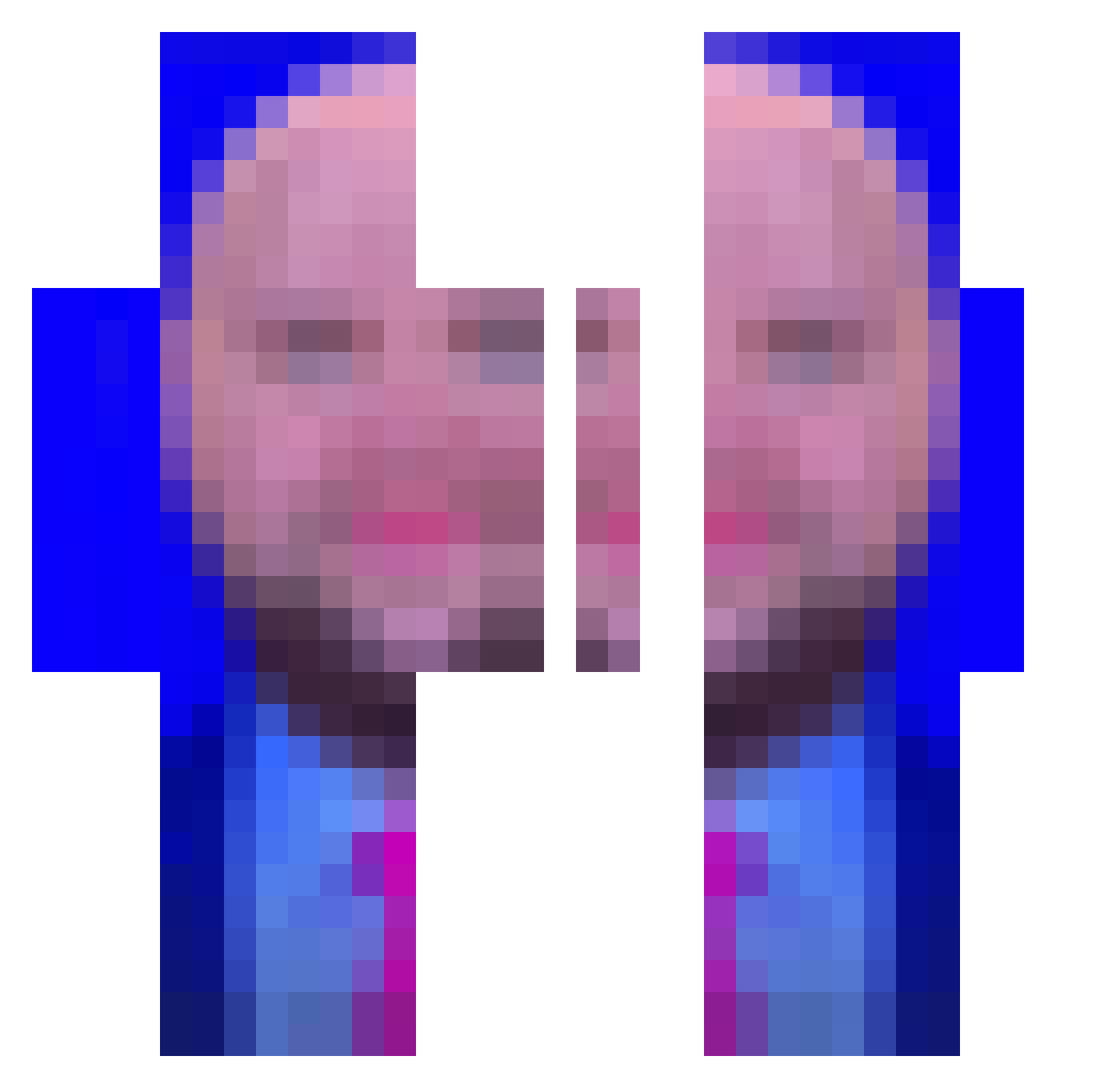 Truitt_the_Demon Minecraft skin, front and back view
