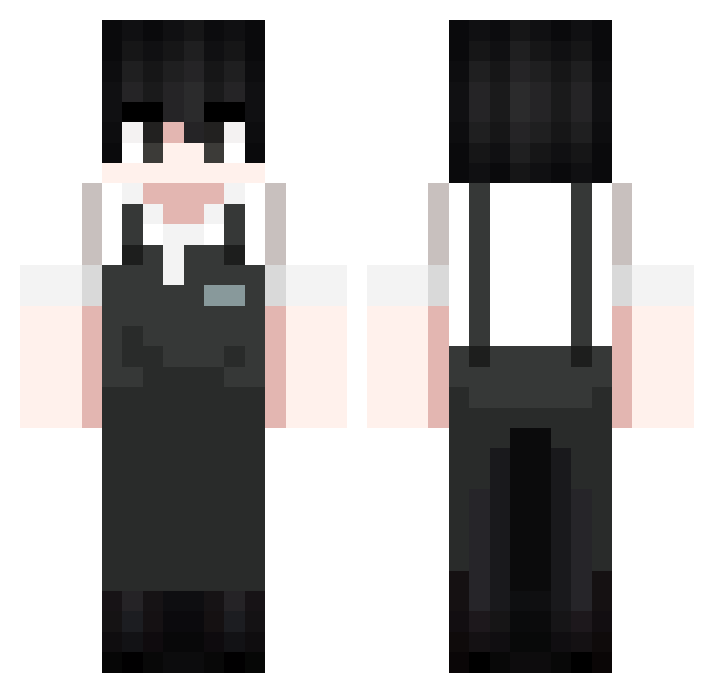 ilove_myself Minecraft skin, front and back view