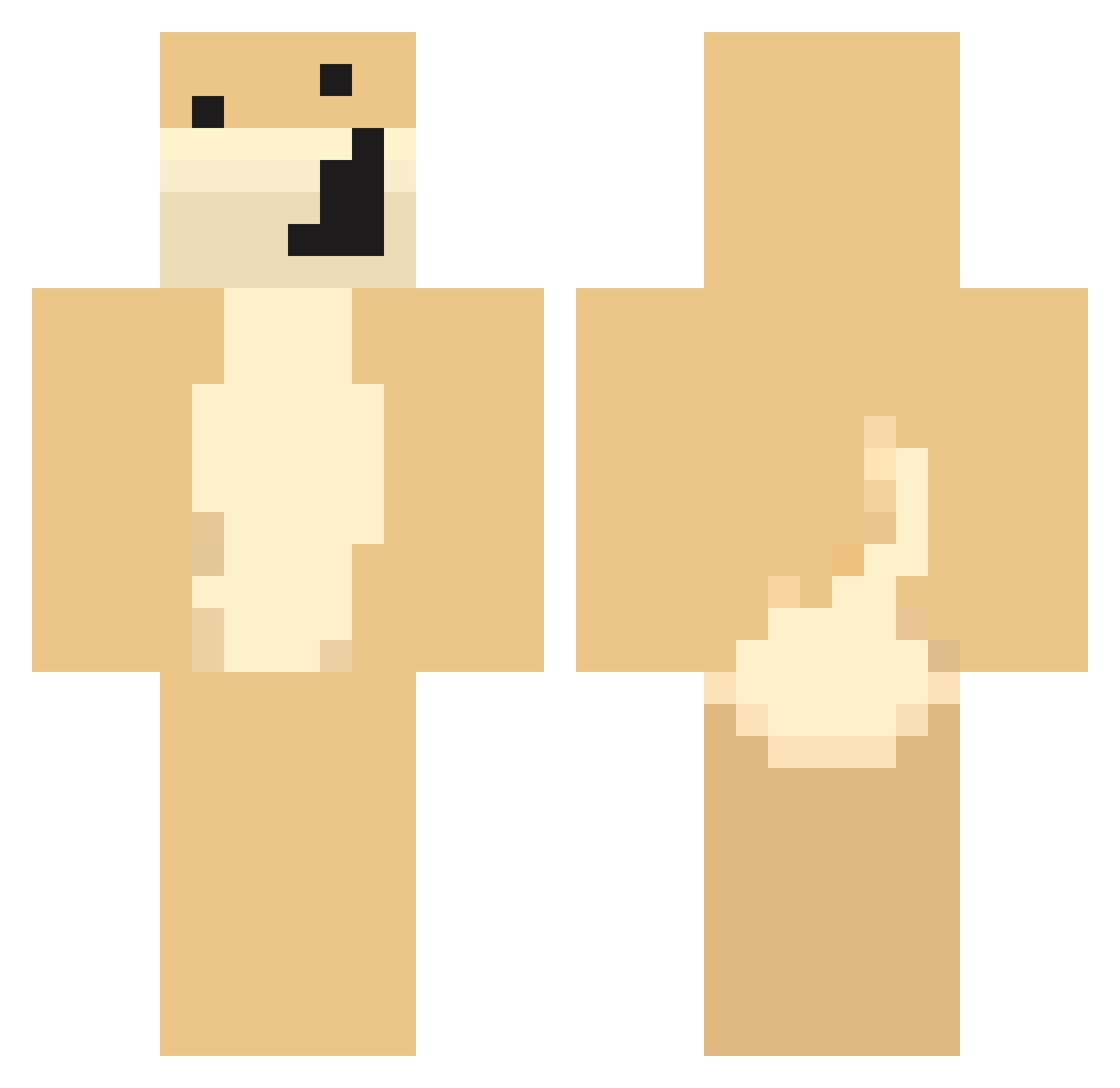 mh762x Minecraft skin, front and back view