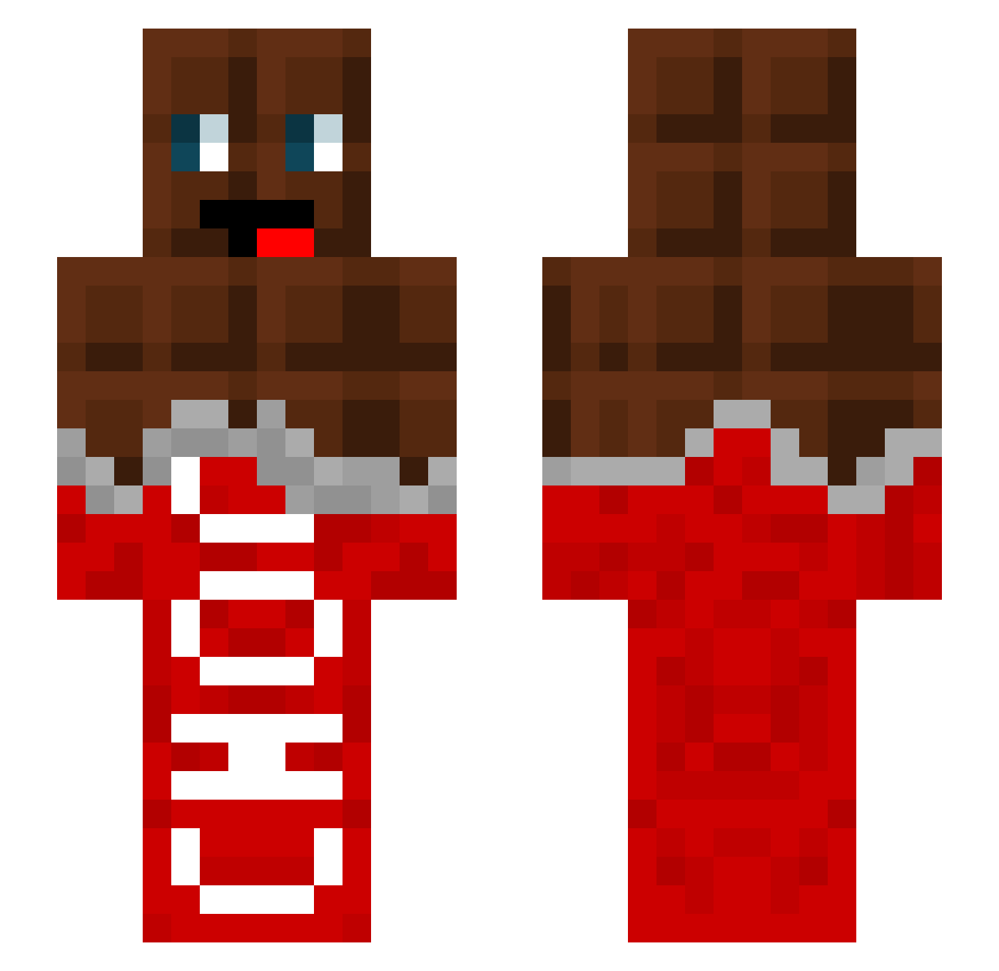 We1lkstr Minecraft skin, front and back view