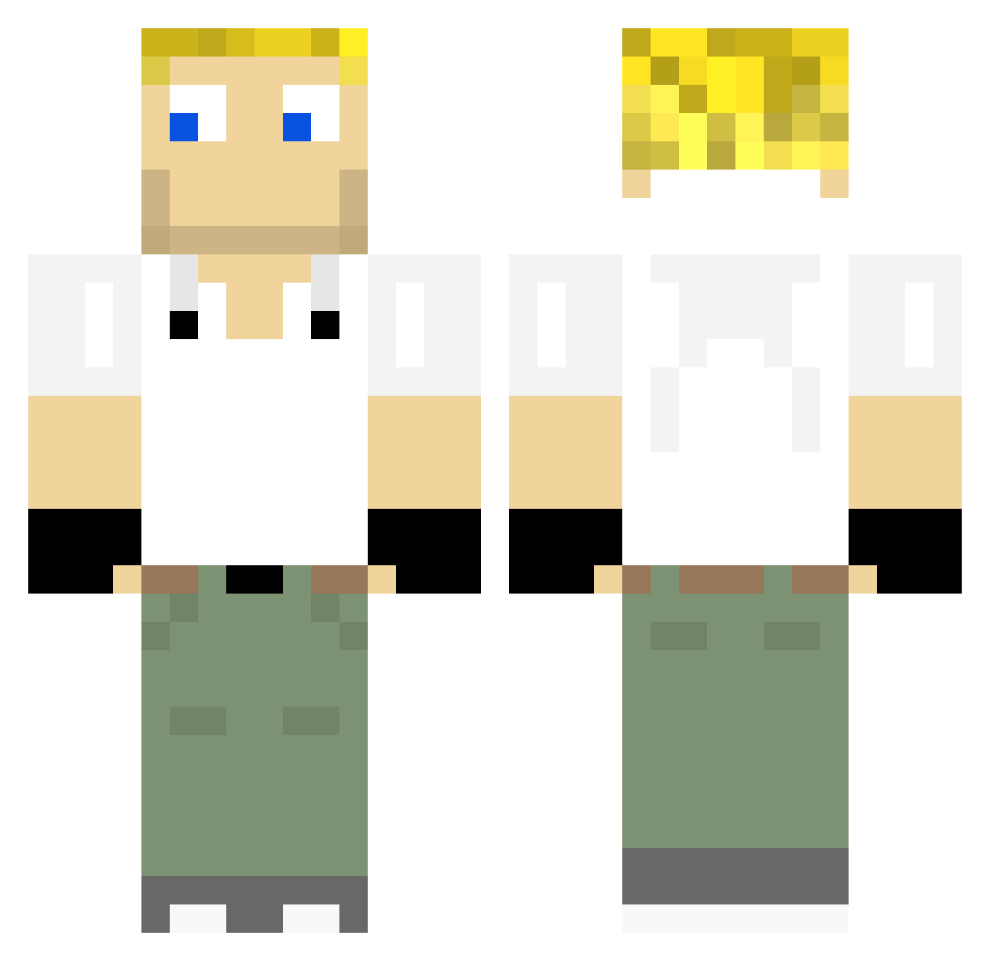 Sash Minecraft skin, front and back view