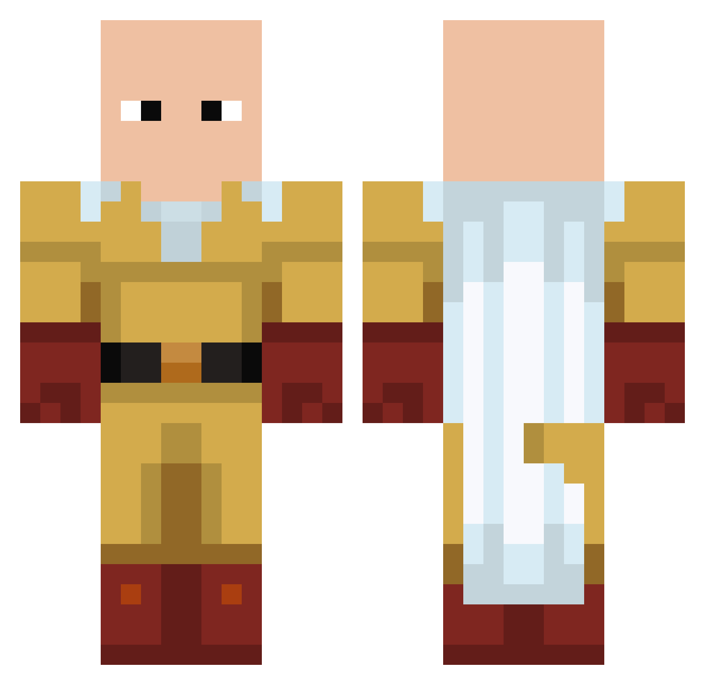 LeilsonRJ Minecraft skin, front and back view