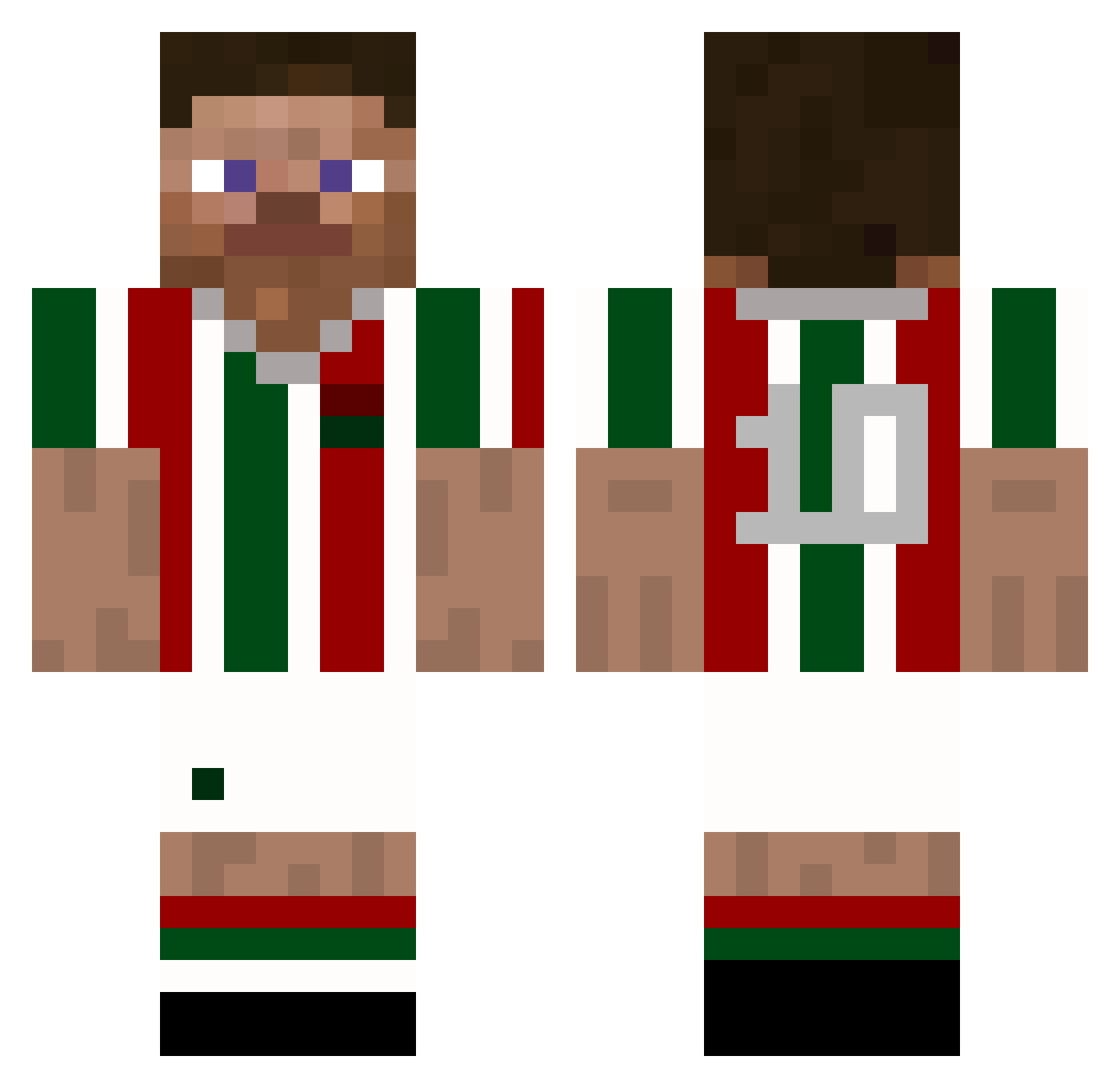 serotoninacade Minecraft skin, front and back view