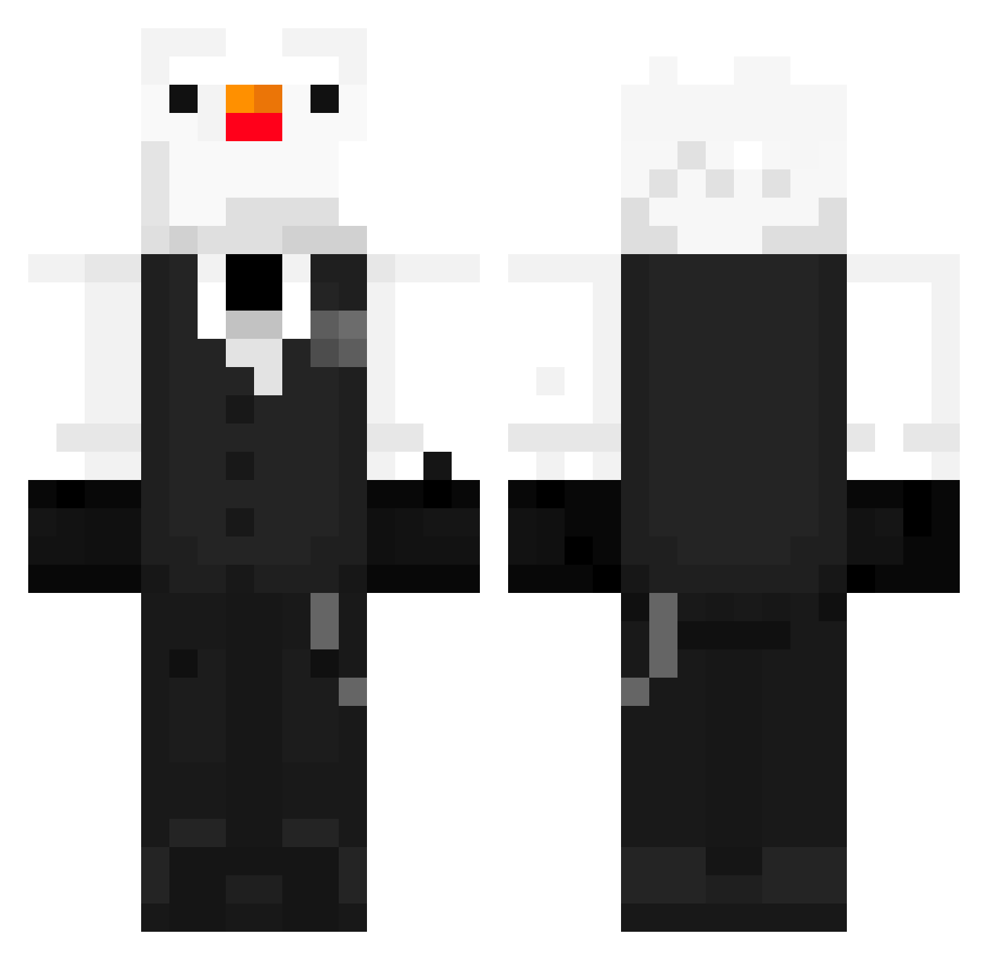 PepperArmy Minecraft skin, front and back view