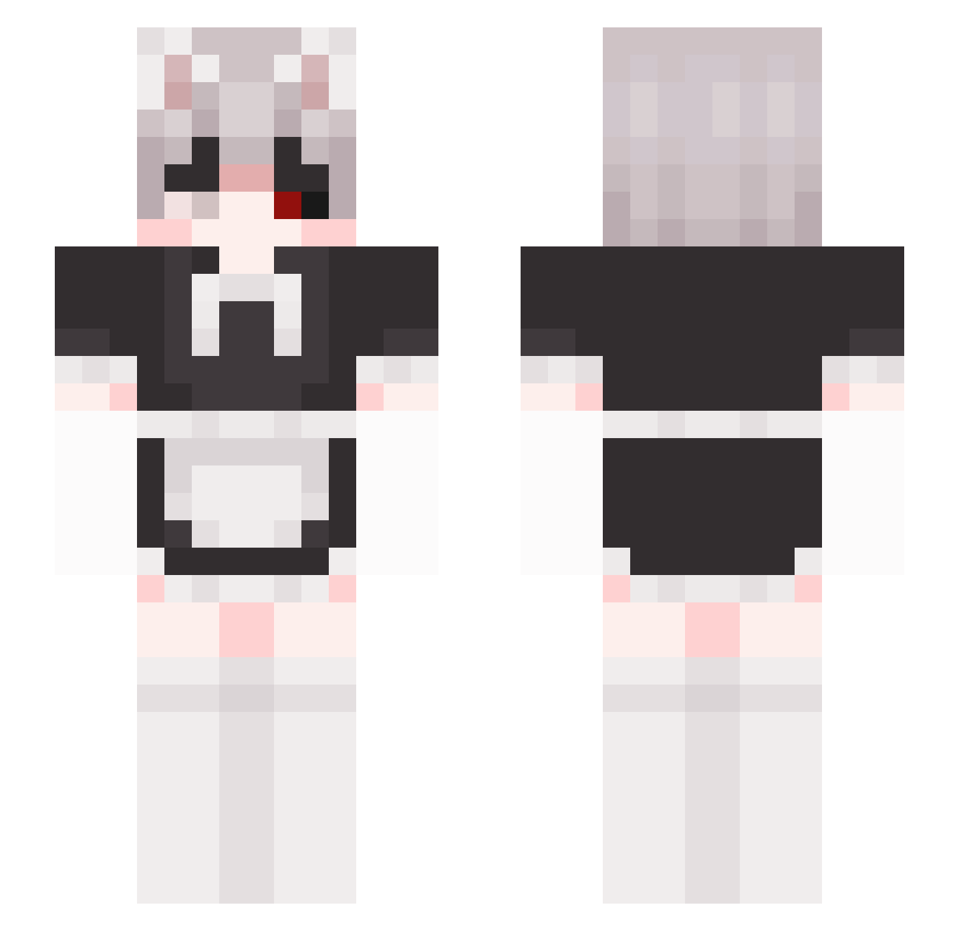 L1ghtyz Minecraft skin, front and back view