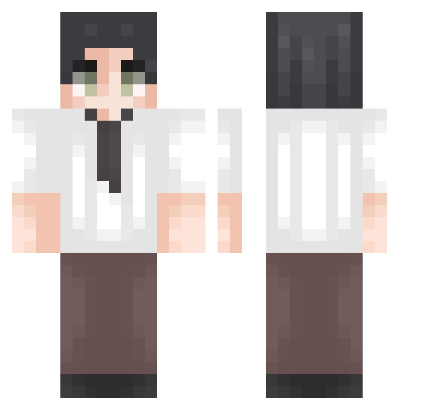 Minos_77 Minecraft skin, front and back view