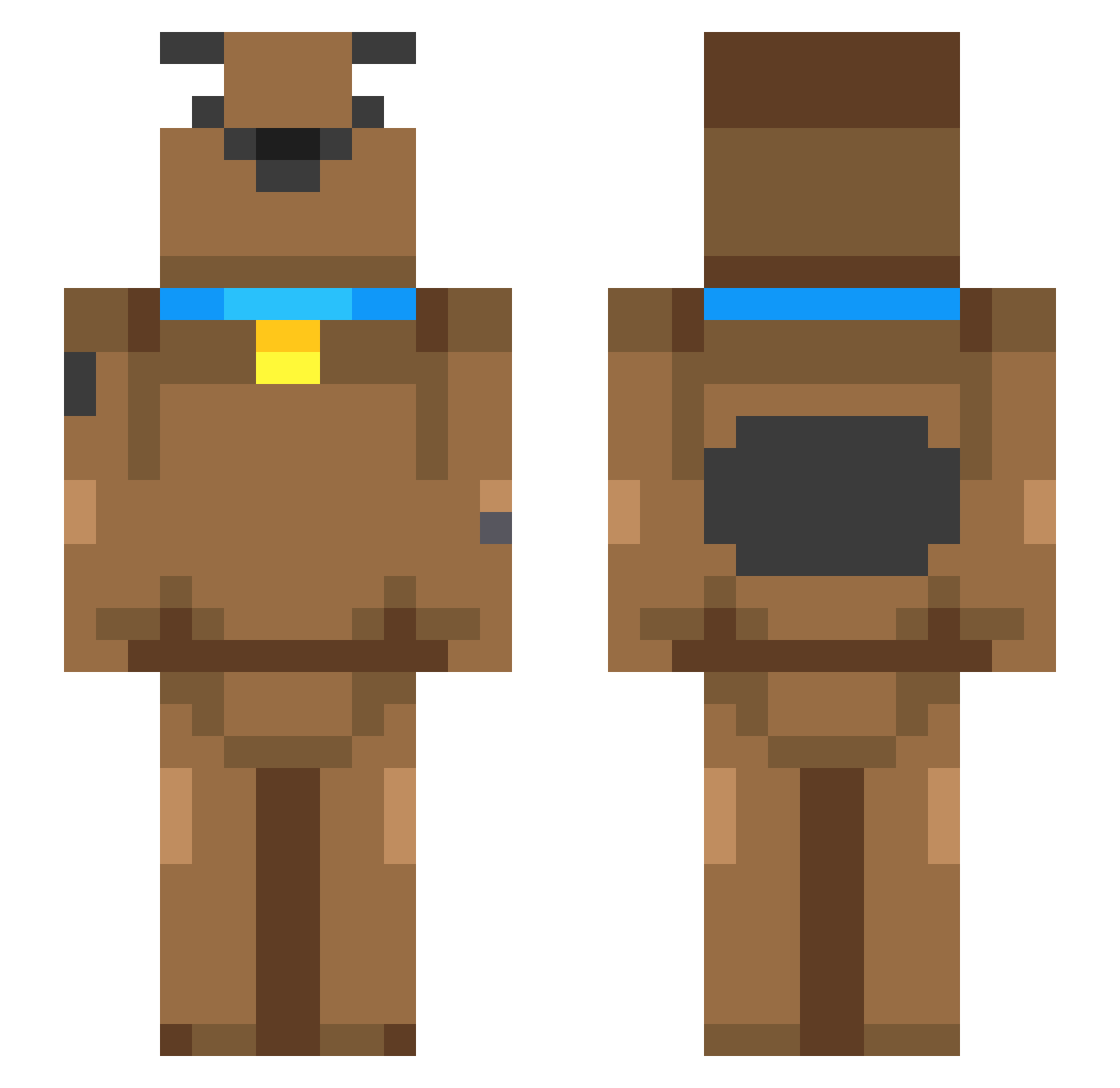 blunthitter592 Minecraft skin, front and back view