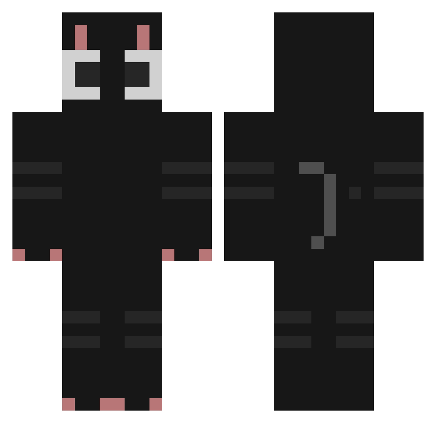 zulfert Minecraft skin, front and back view