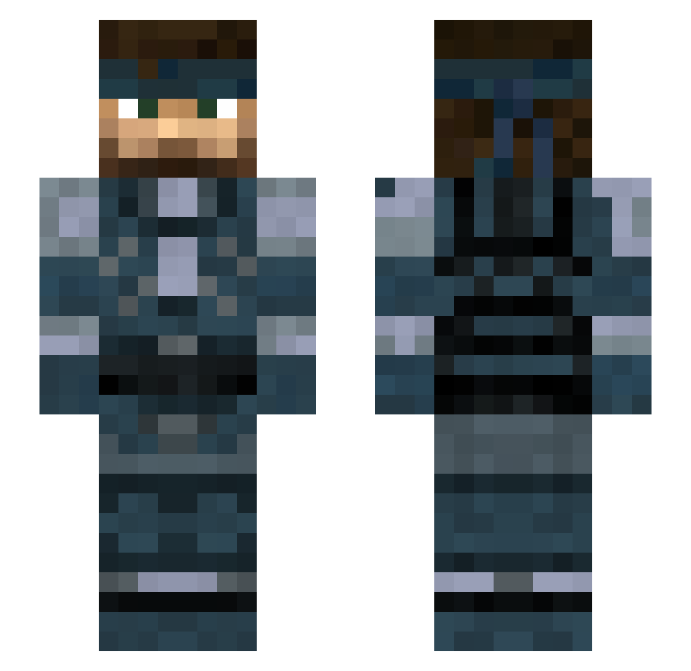 BootForLife Minecraft skin, front and back view