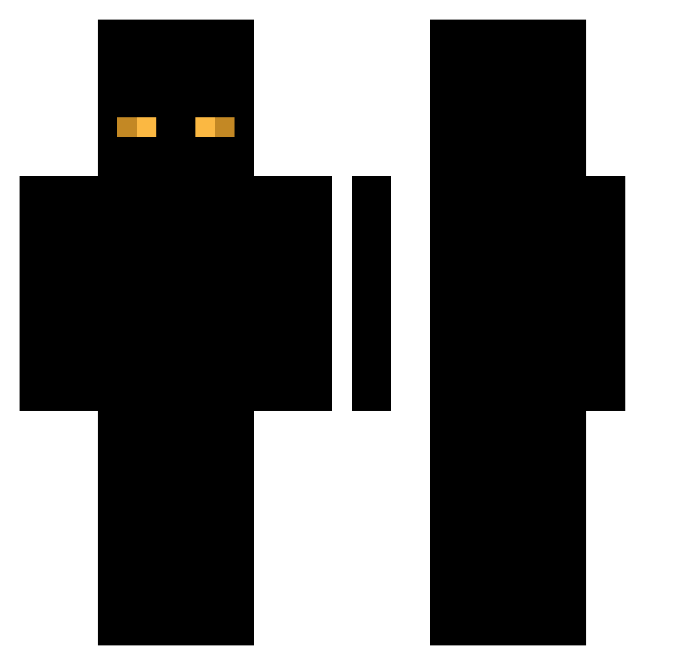 Yveltalll Minecraft skin, front and back view