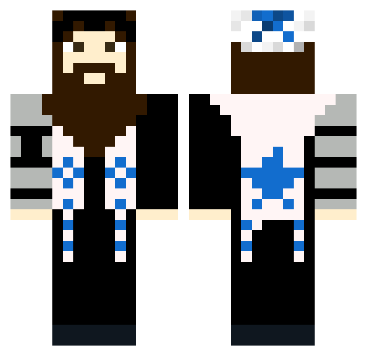 IMMOLATEDant Minecraft skin, front and back view