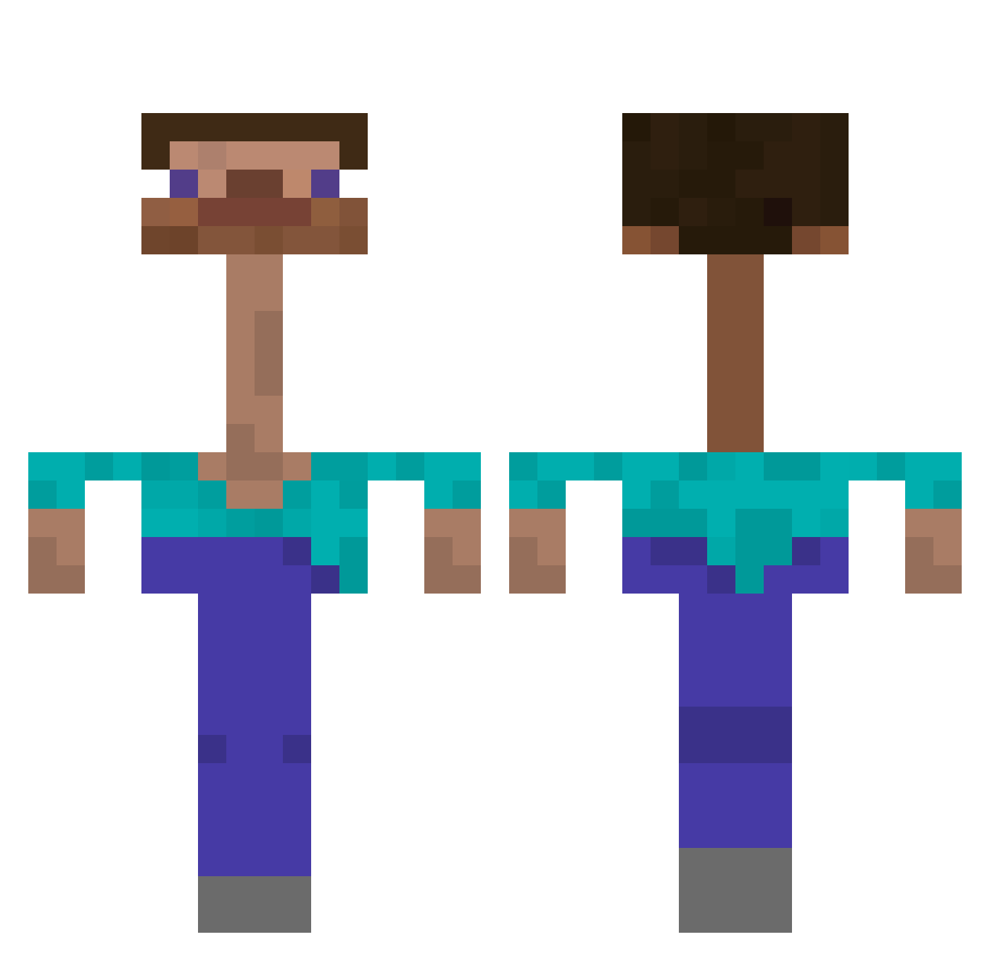 Shadow____Killer Minecraft skin, front and back view