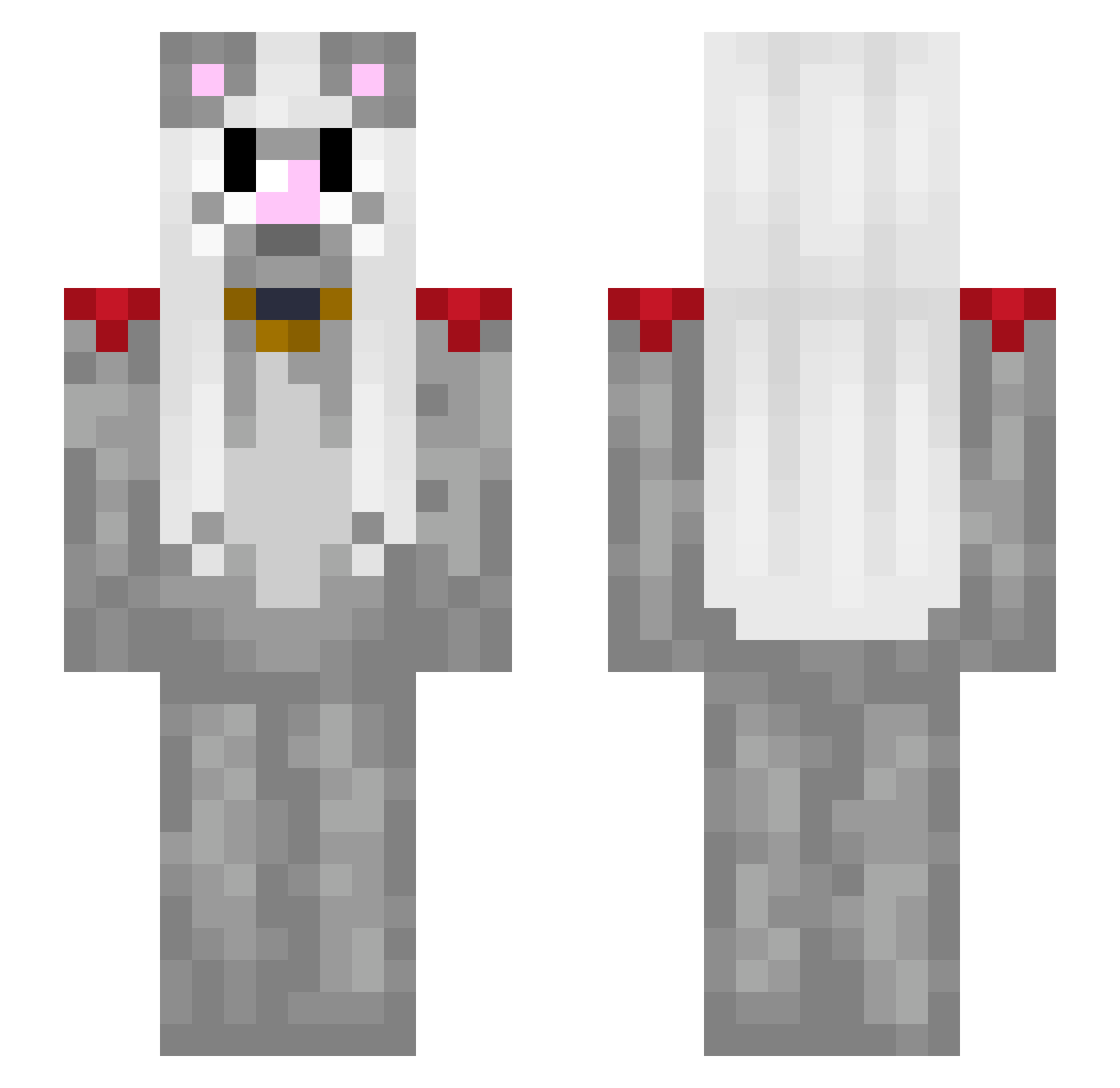 Alive_Mous5 Minecraft skin, front and back view