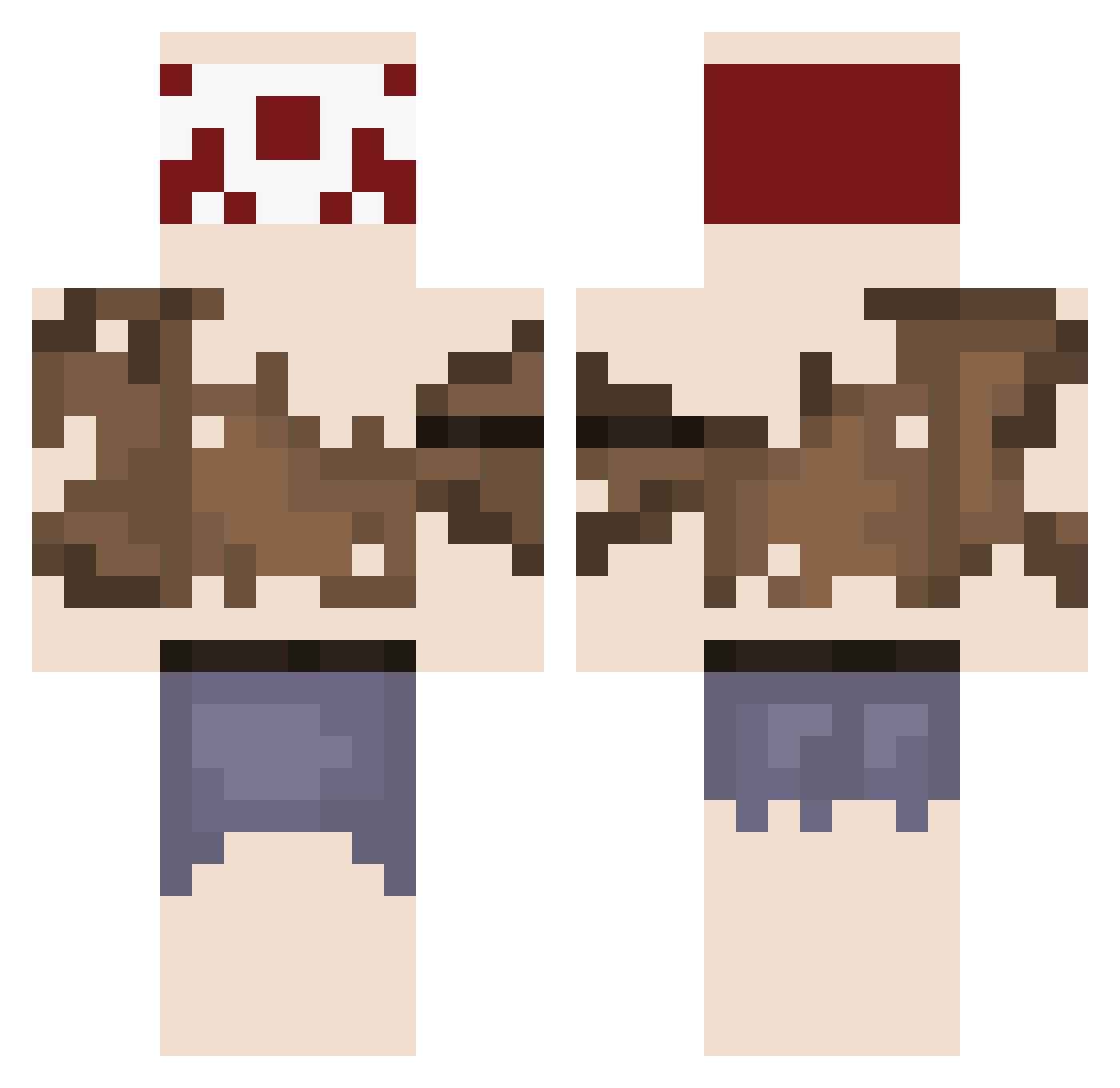 tpyyo Minecraft skin, front and back view