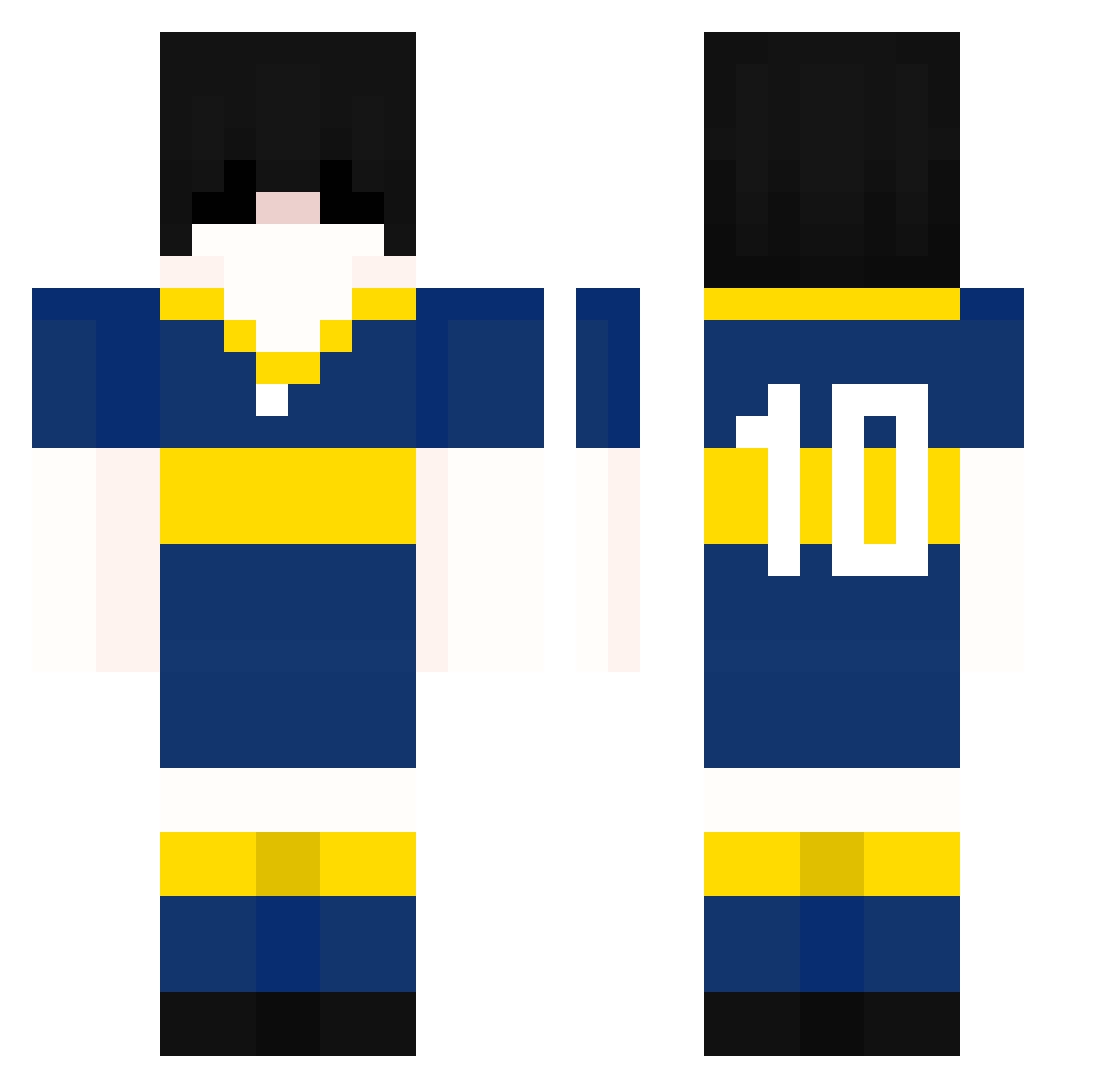 ItzLudwing Minecraft skin, front and back view
