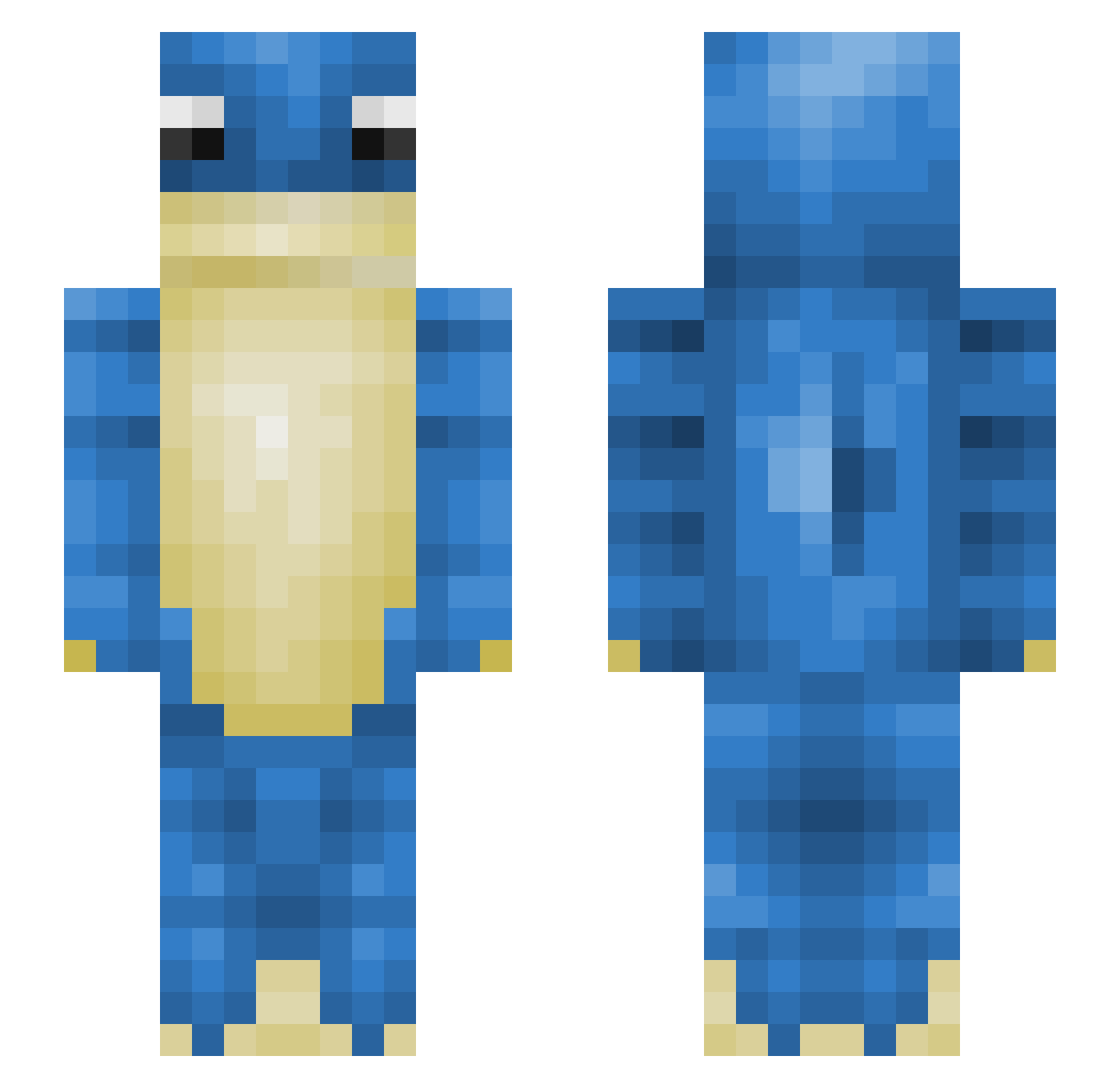 TACORINA Minecraft skin, front and back view